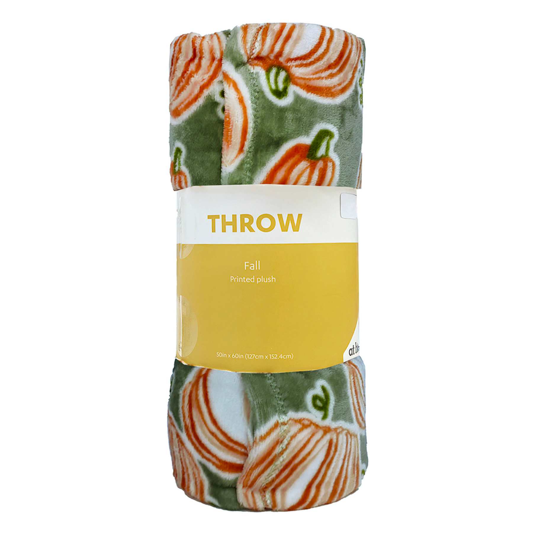 Pumpkin Printed Plush Throw Blanket, 50x60