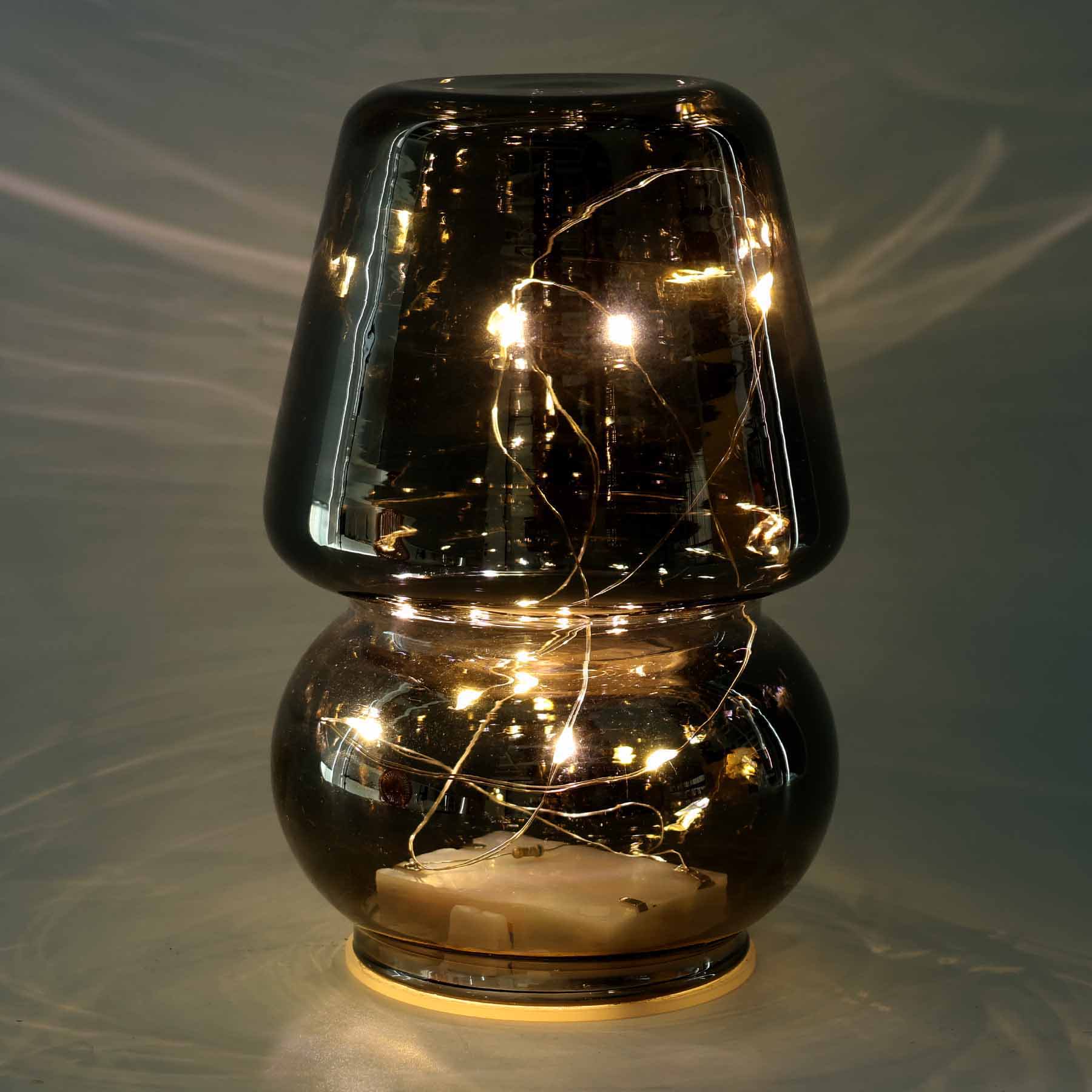 Iridescent Mushroom Desk Lamp, 6"