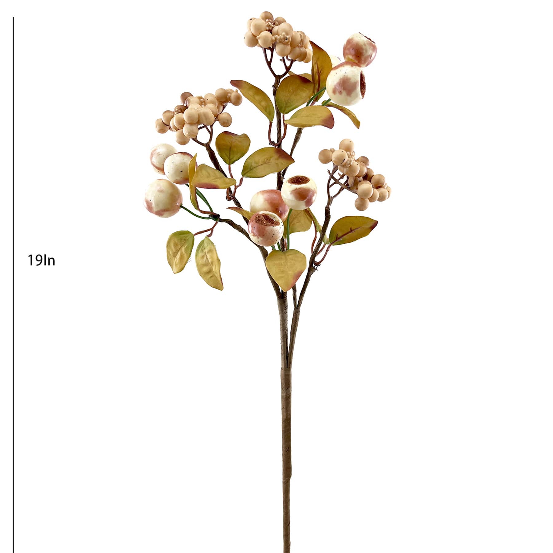 Cream Berries Stem, 19"