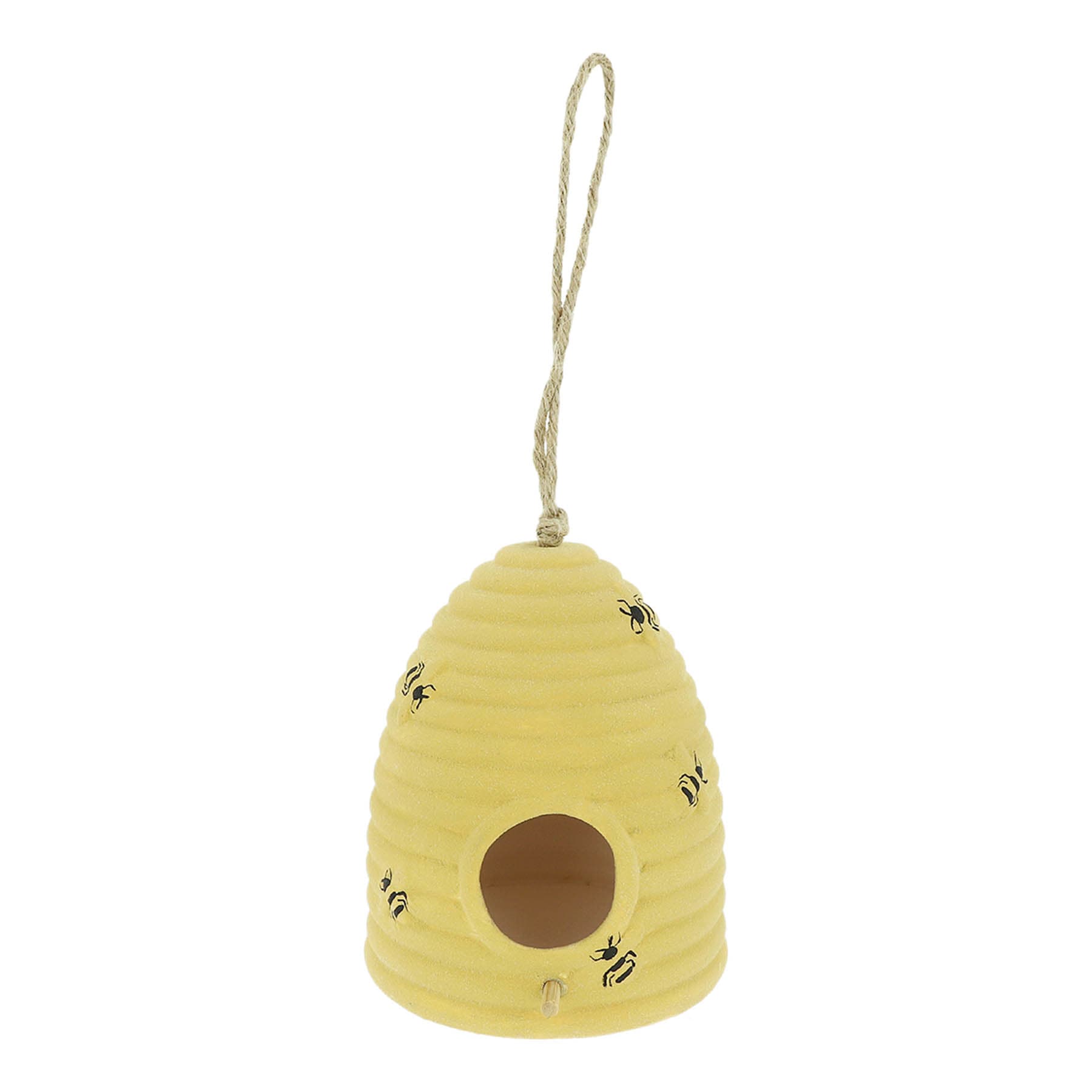 Honeybloom Ceramic Beehive Birdhouse, 5"