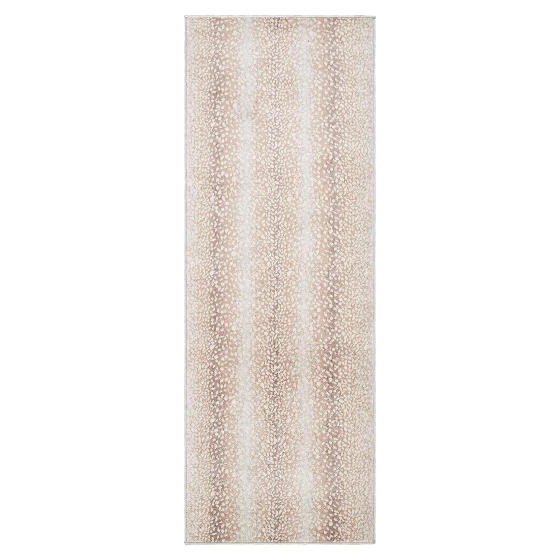 (D614) Crosby St. Roma Neutral Fawn Print Runner, 2x7
