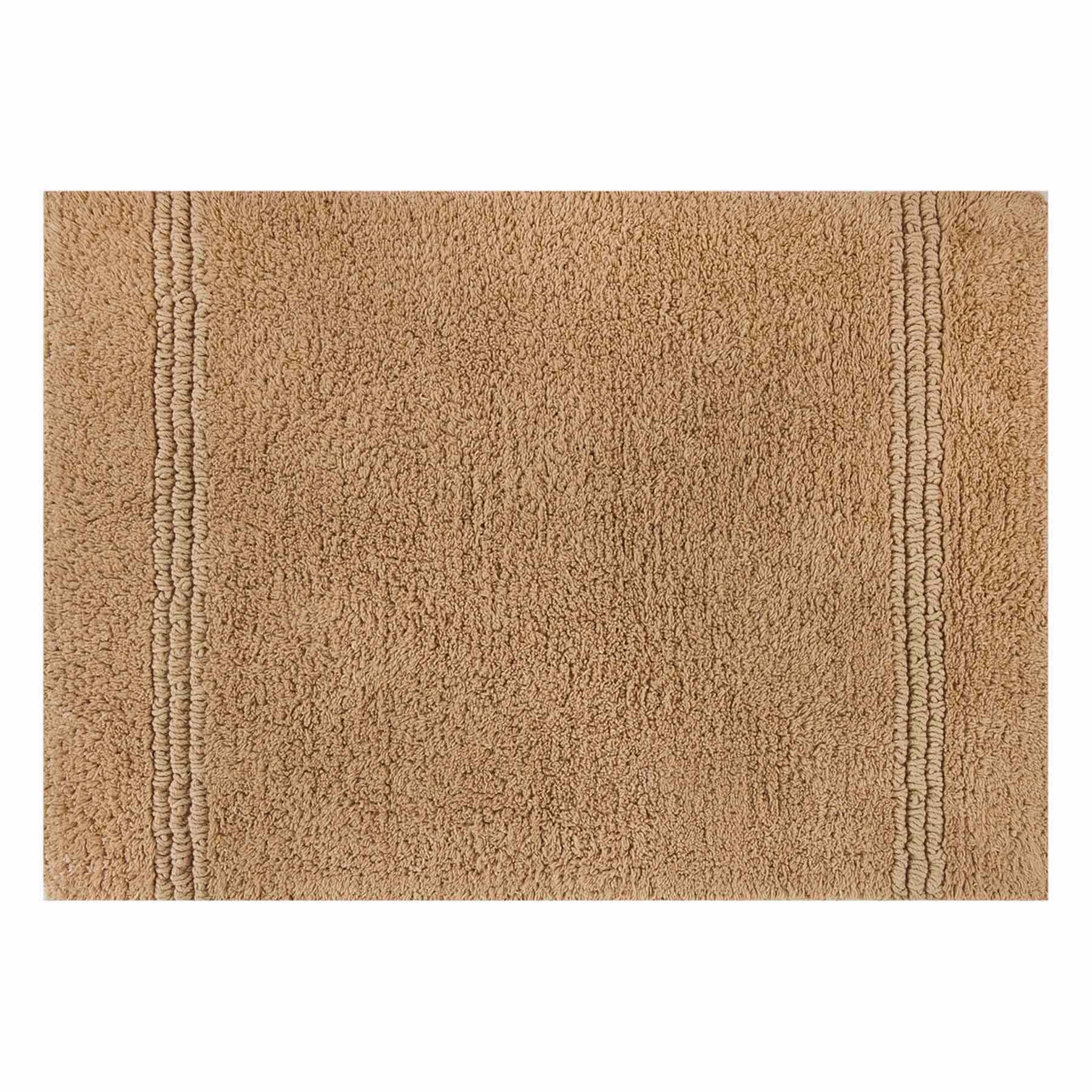 2-Pack Natural Simple Stripe Bath Rug Set, 17x24 & 20x32