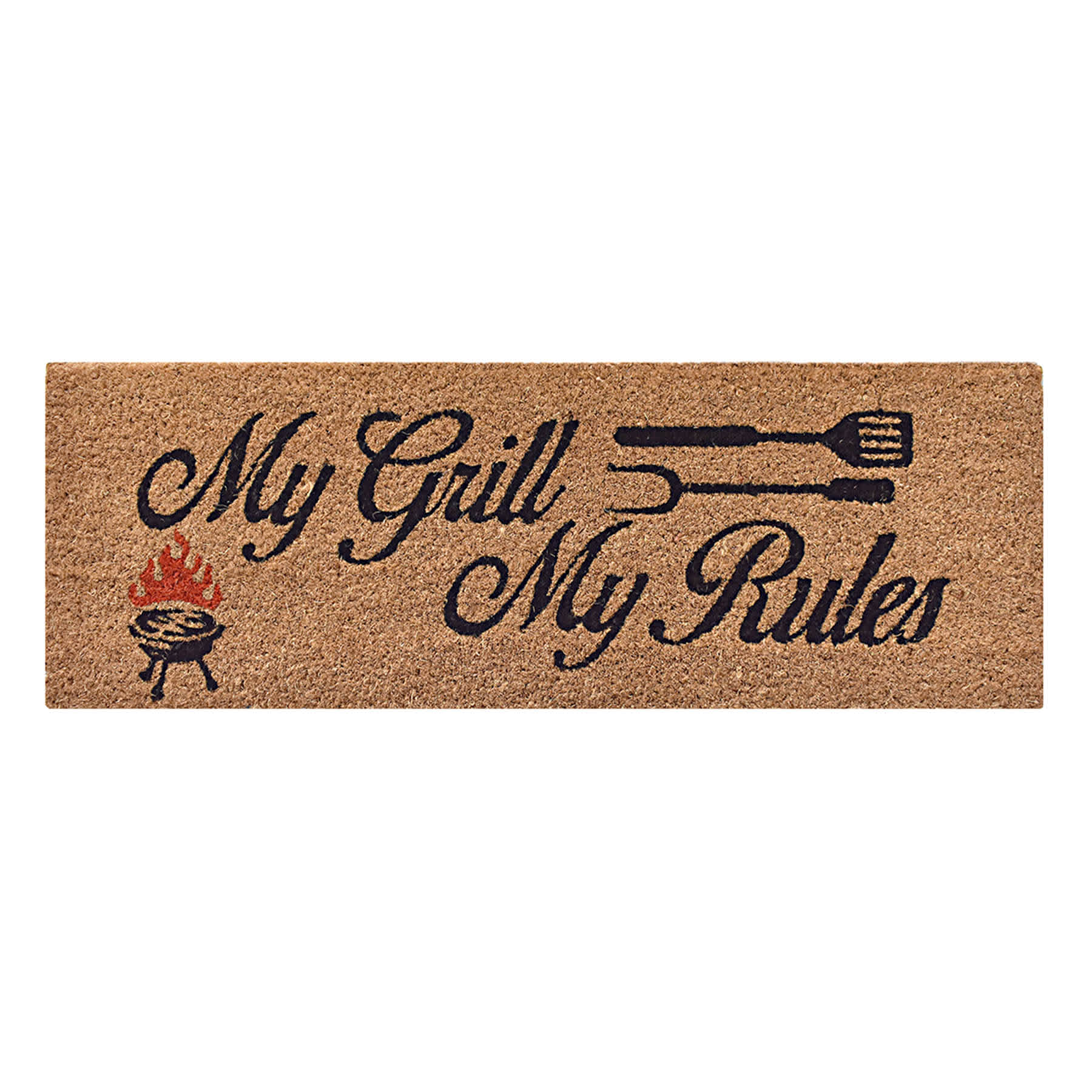 My Grill My Rules Coir Mat, 10x30