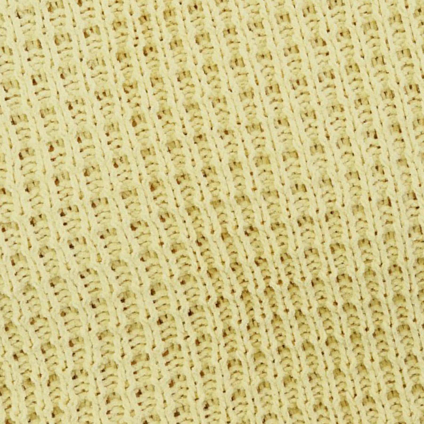 Honeybloom Yellow Chenille Knit Throw Blanket, 50x60
