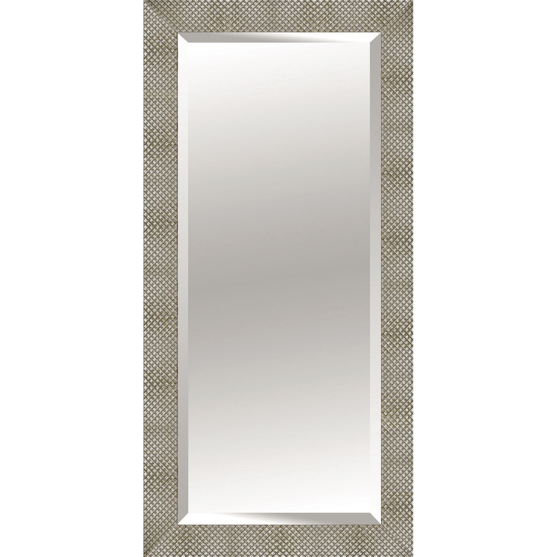 Solid Silver Wood Nest Leaner Mirror, 32x68