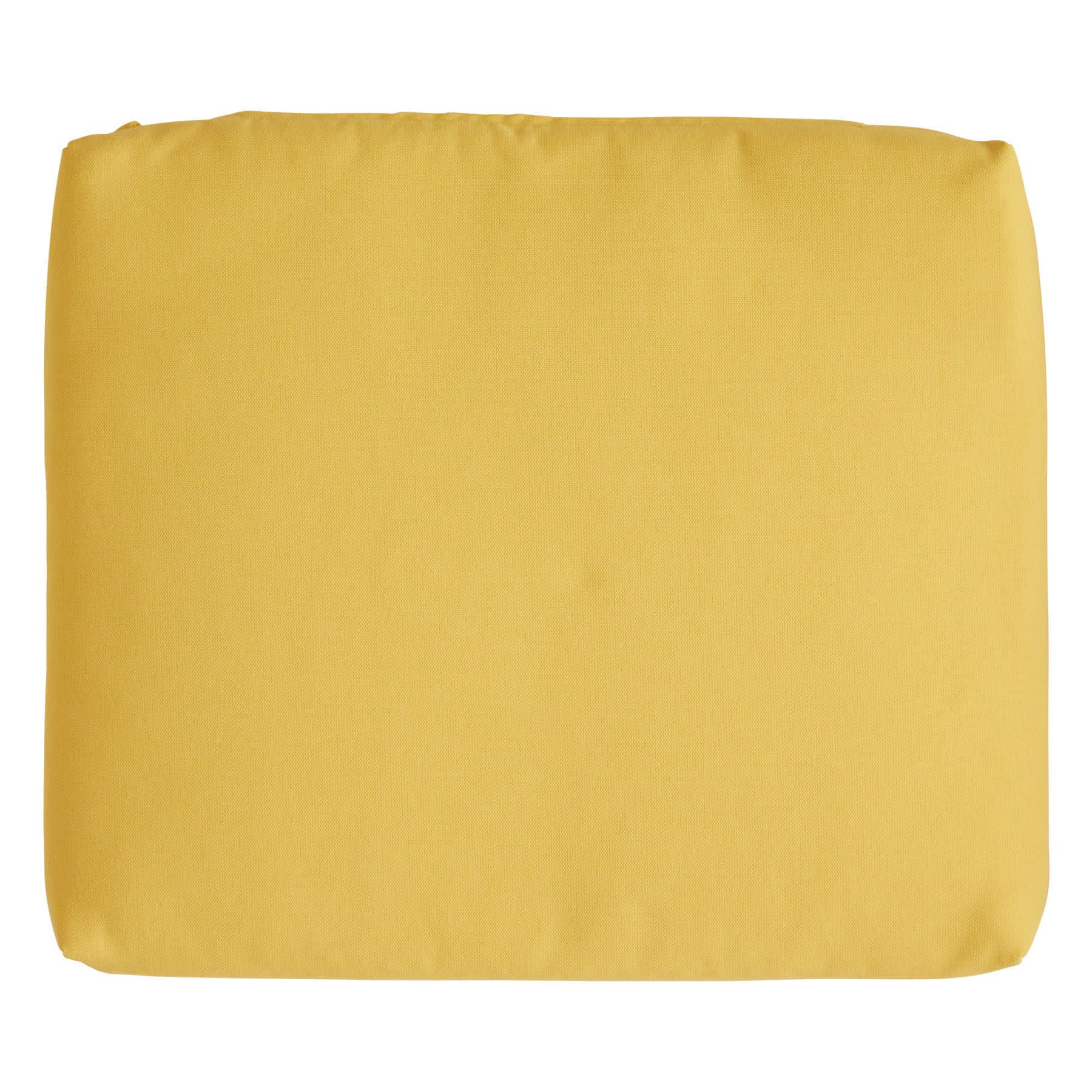 Butter Yellow Canvas Outdoor Square Seat Cushion