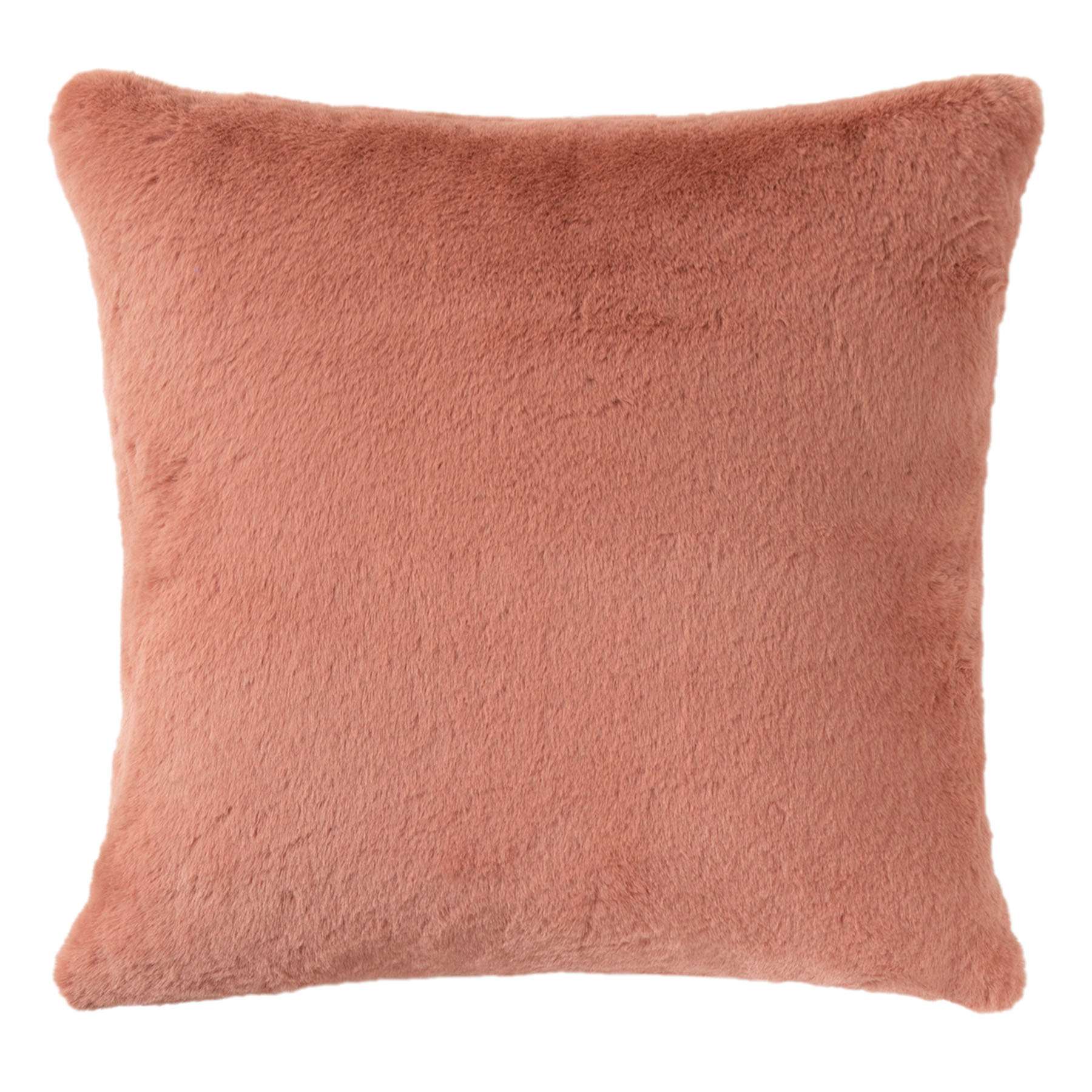 Bristol Blush Faux Fur Throw Pillow, 24"