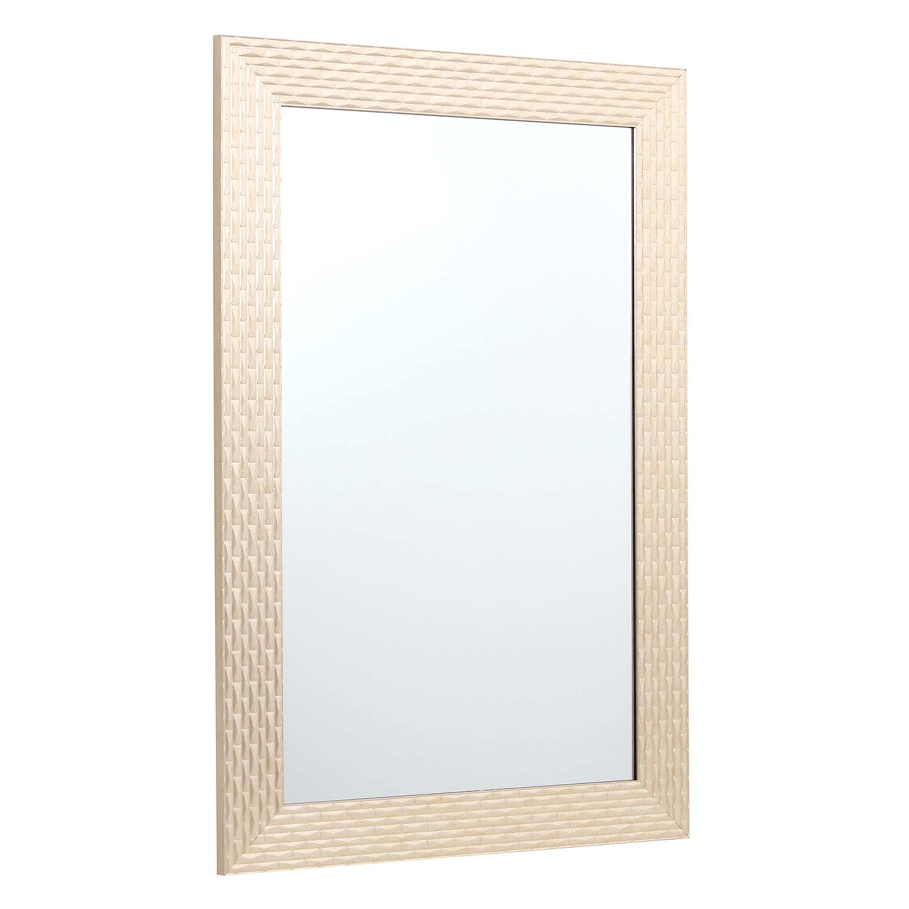 Metallic Basket Weave Mirror, 24x36