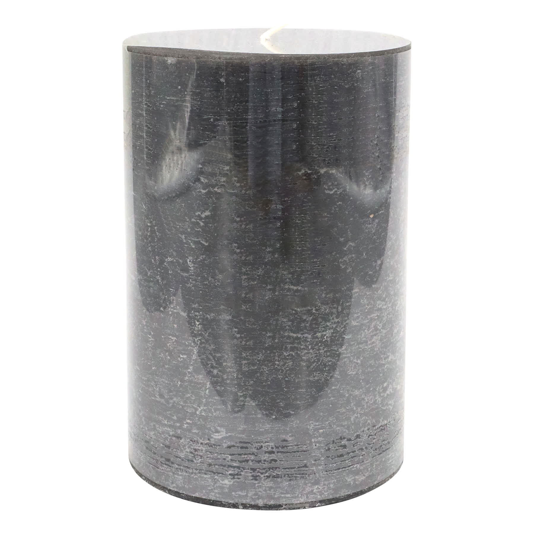 Honeybloom Black Unscented Pillar Candle, 4x6