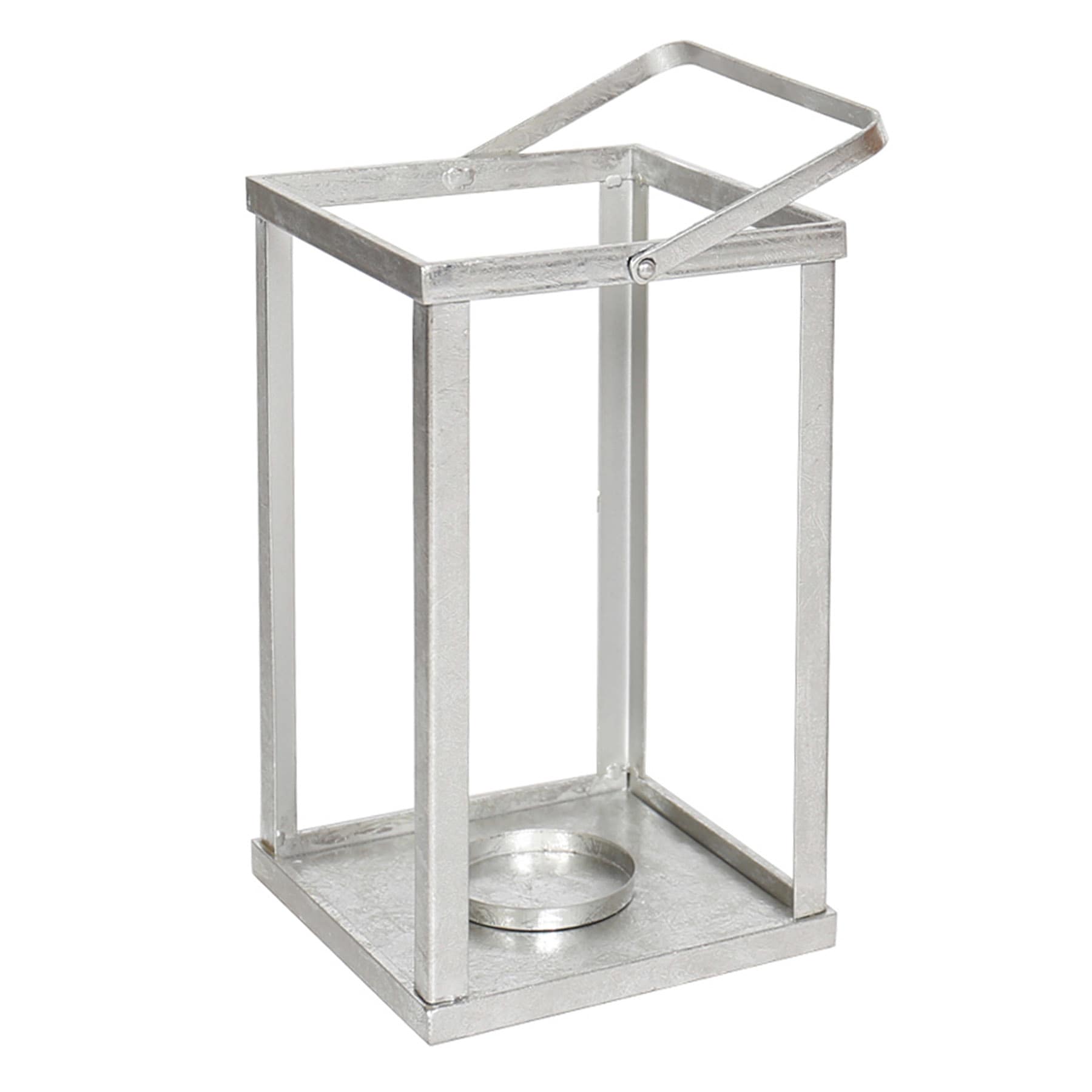 Laila Ali Silver Metal Lantern, 16"