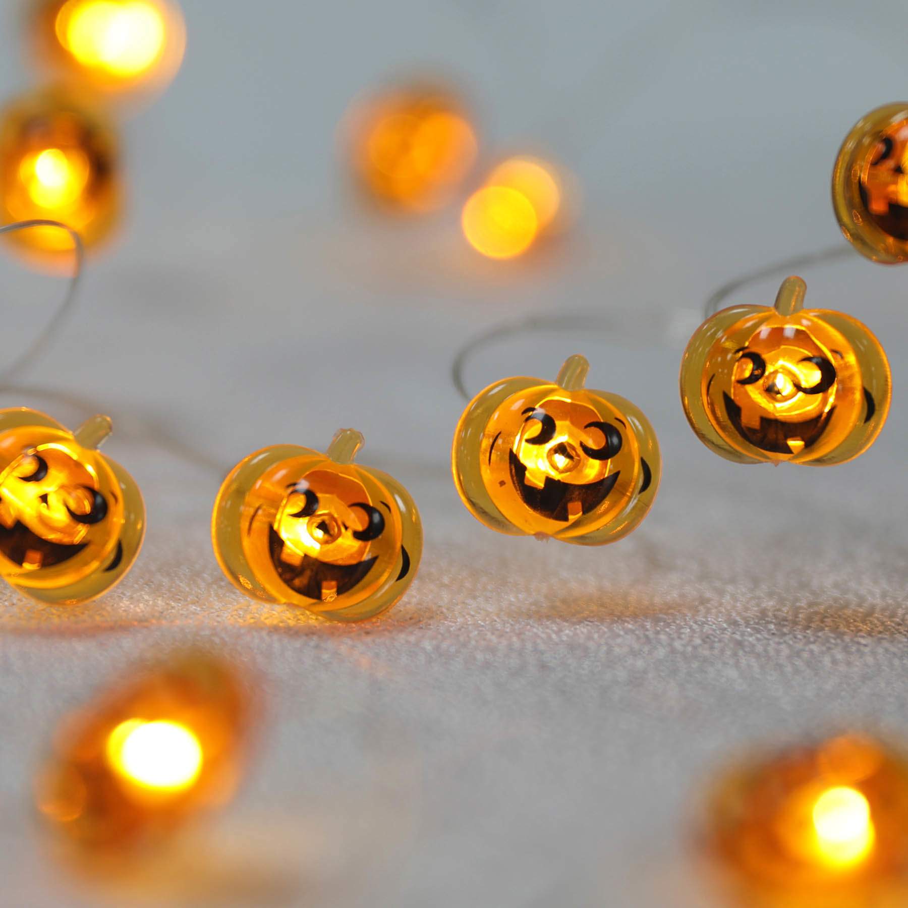 20-Count Pumpkin LED String Lights, Battery Operated