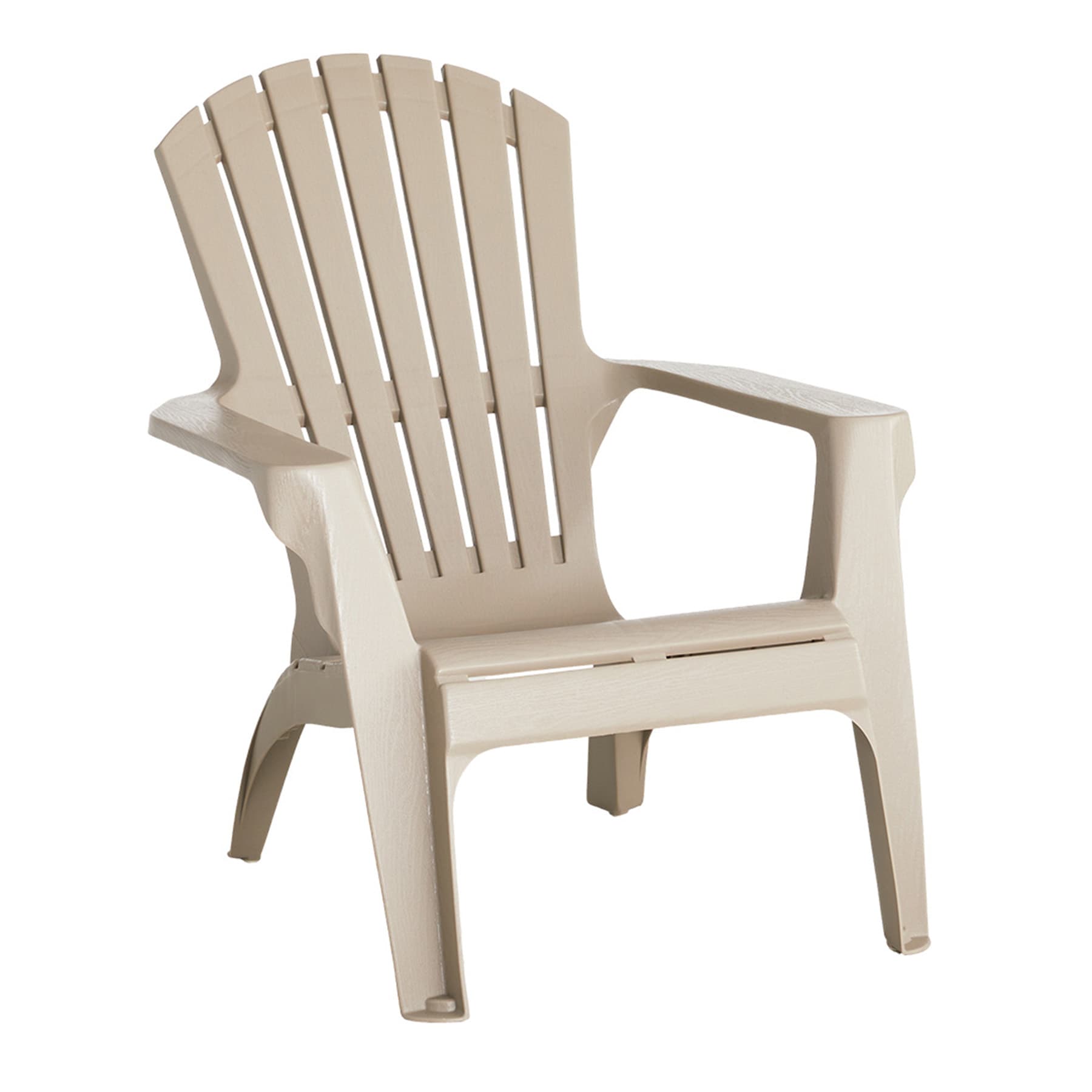 Commercial Grade Deluxe Adirondack Patio Chair, Sandstone