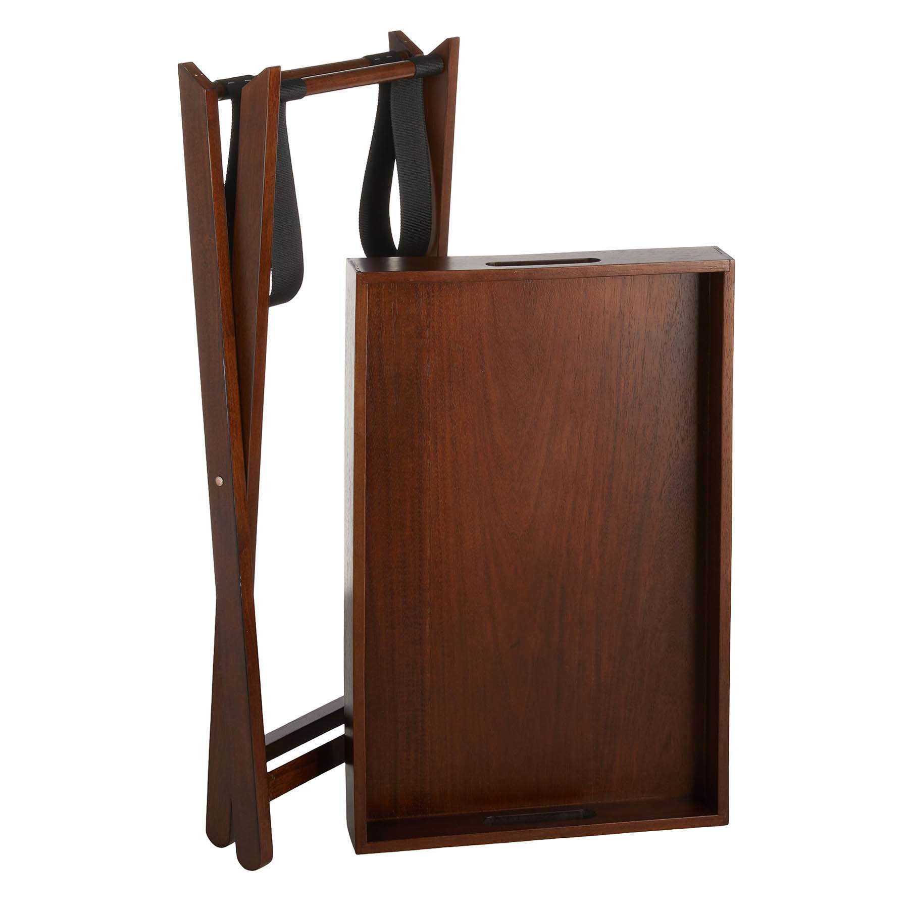 Laura Folding Tray Table - Walnut Finish