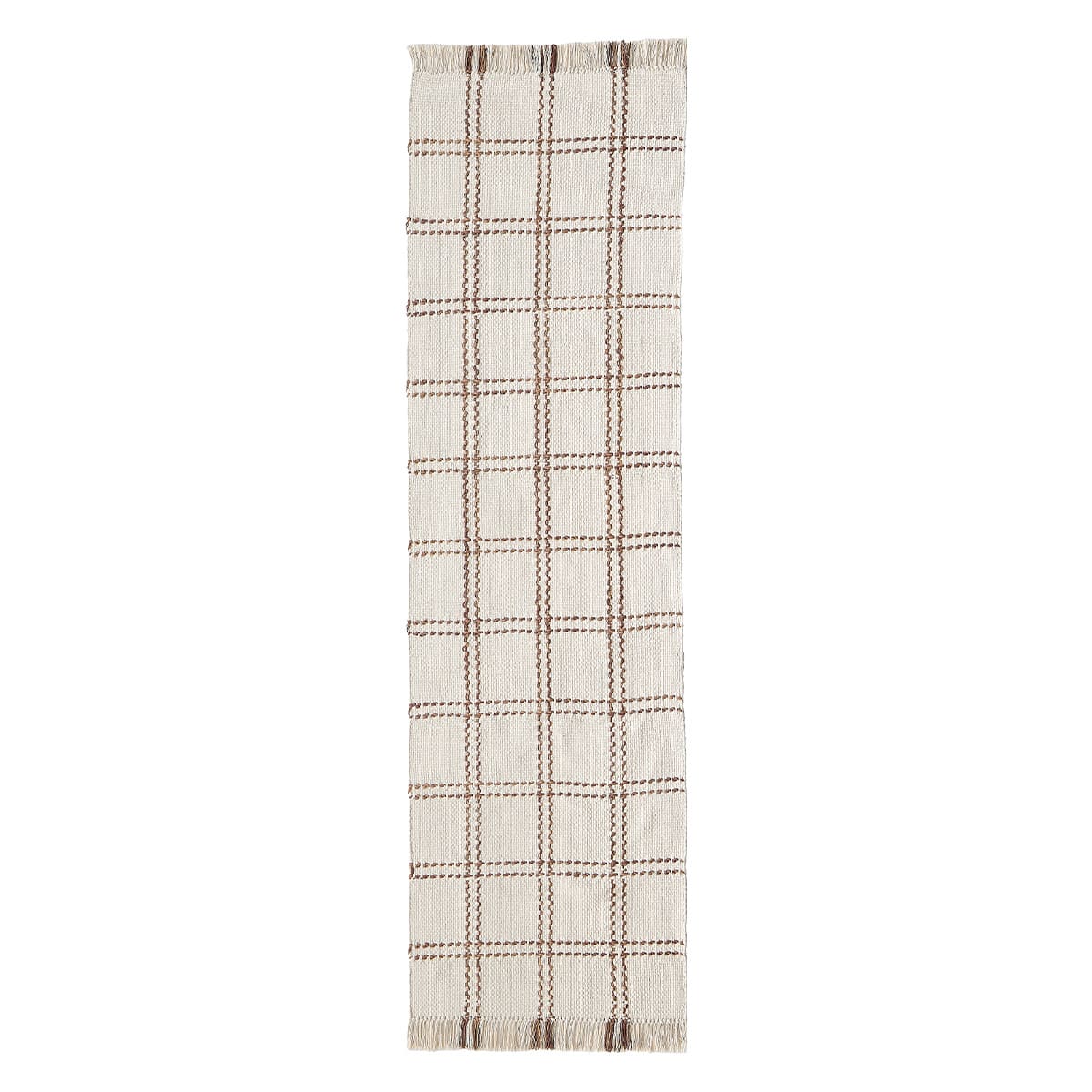 Tartan Ivory Runner, 2x7