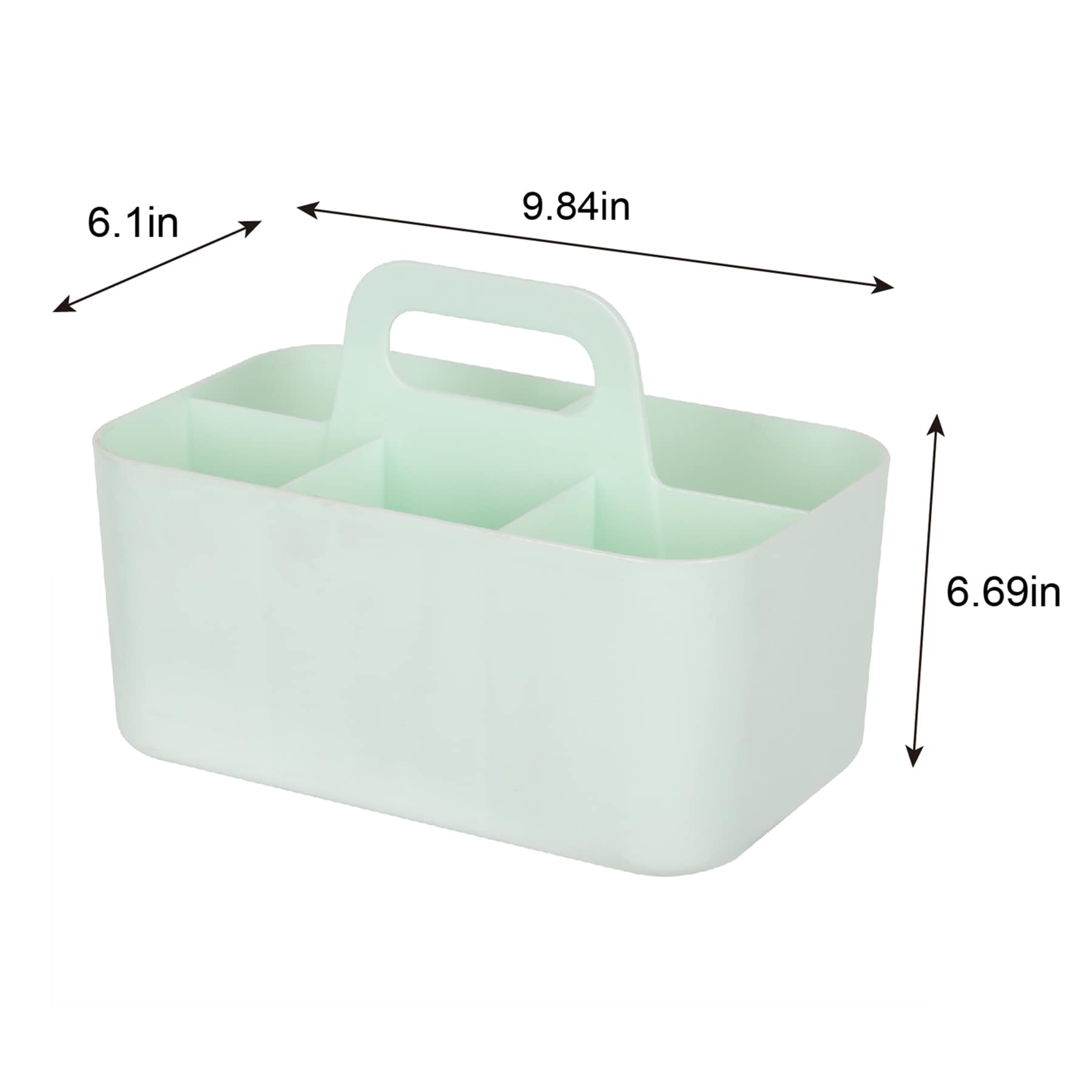 5-Compartment Office Caddy Organizer, Mint