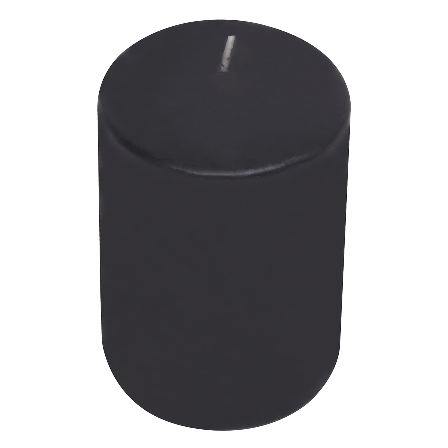 Black Unscented Overdip Pillar Candle, 3x4