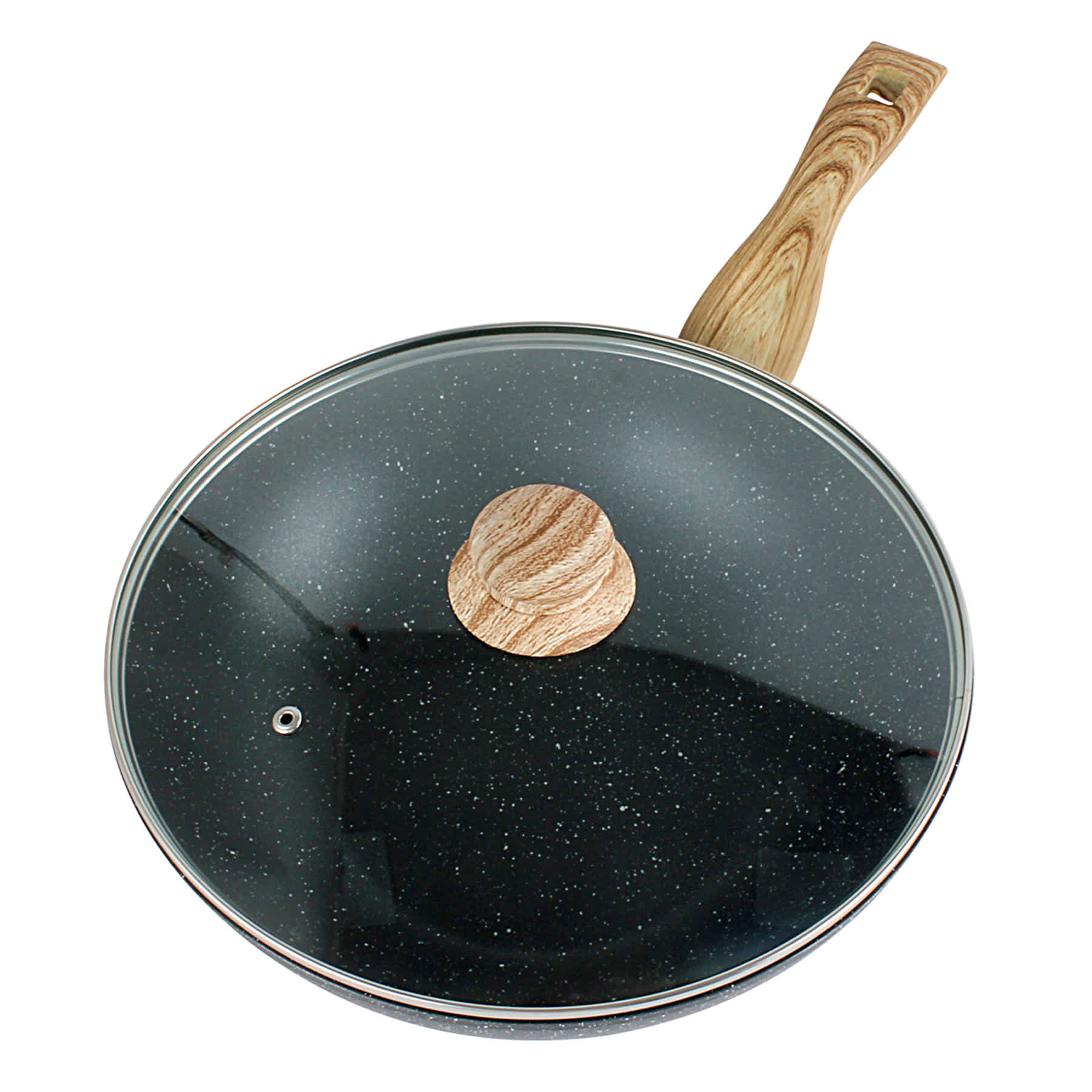 Speckled Black Wok, 11"