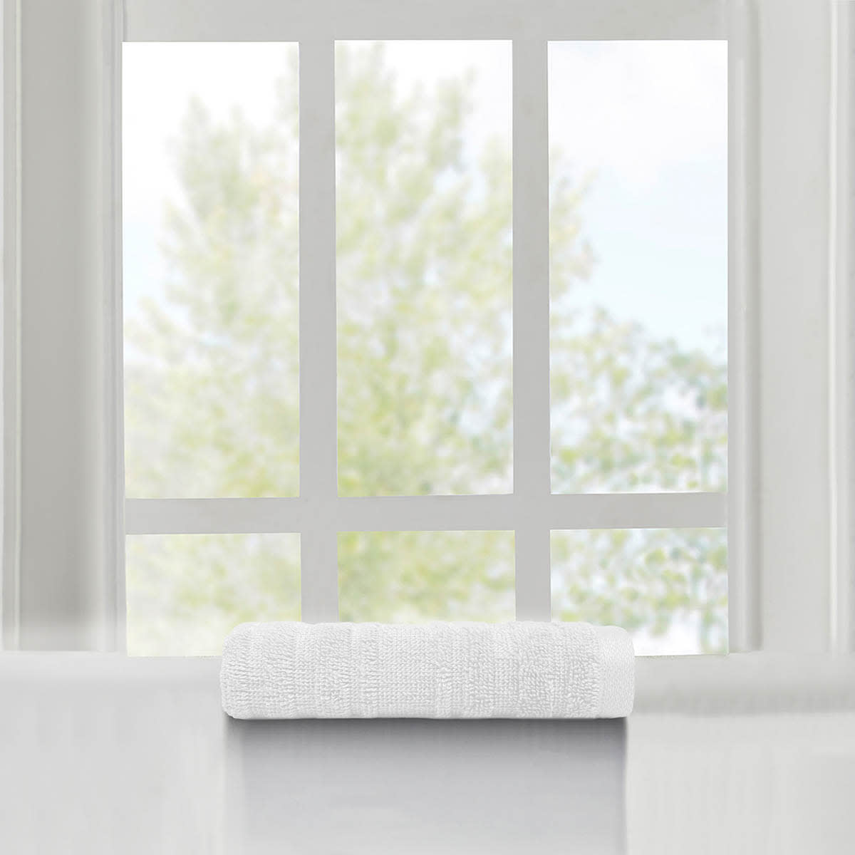 Found & Fable White Organic Cotton Washcloth, 13"