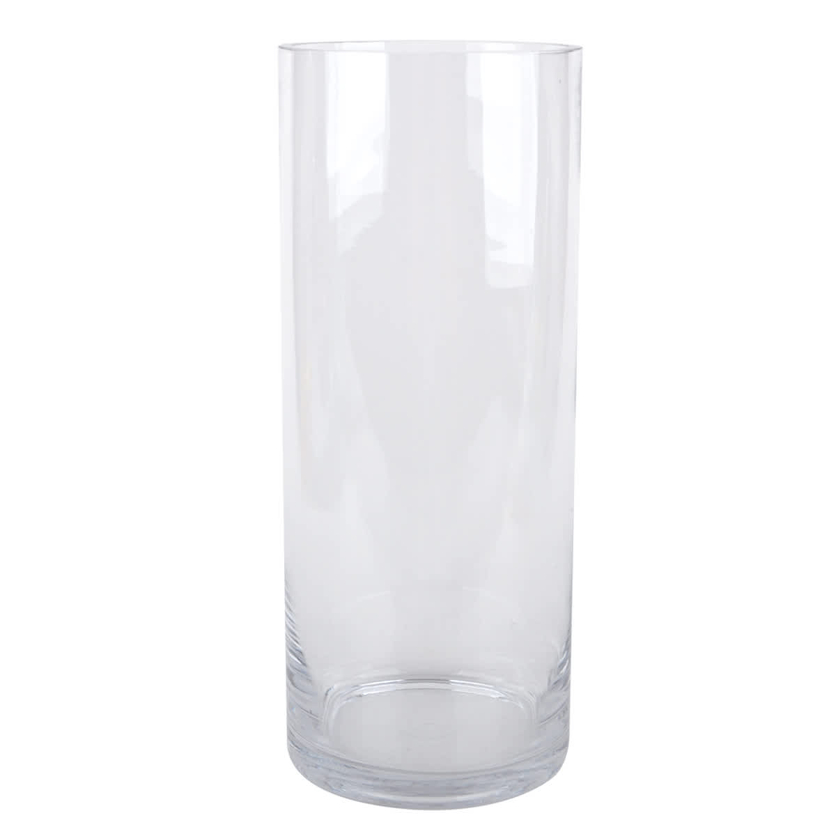Clear Glass Cylinder Vase, 10"