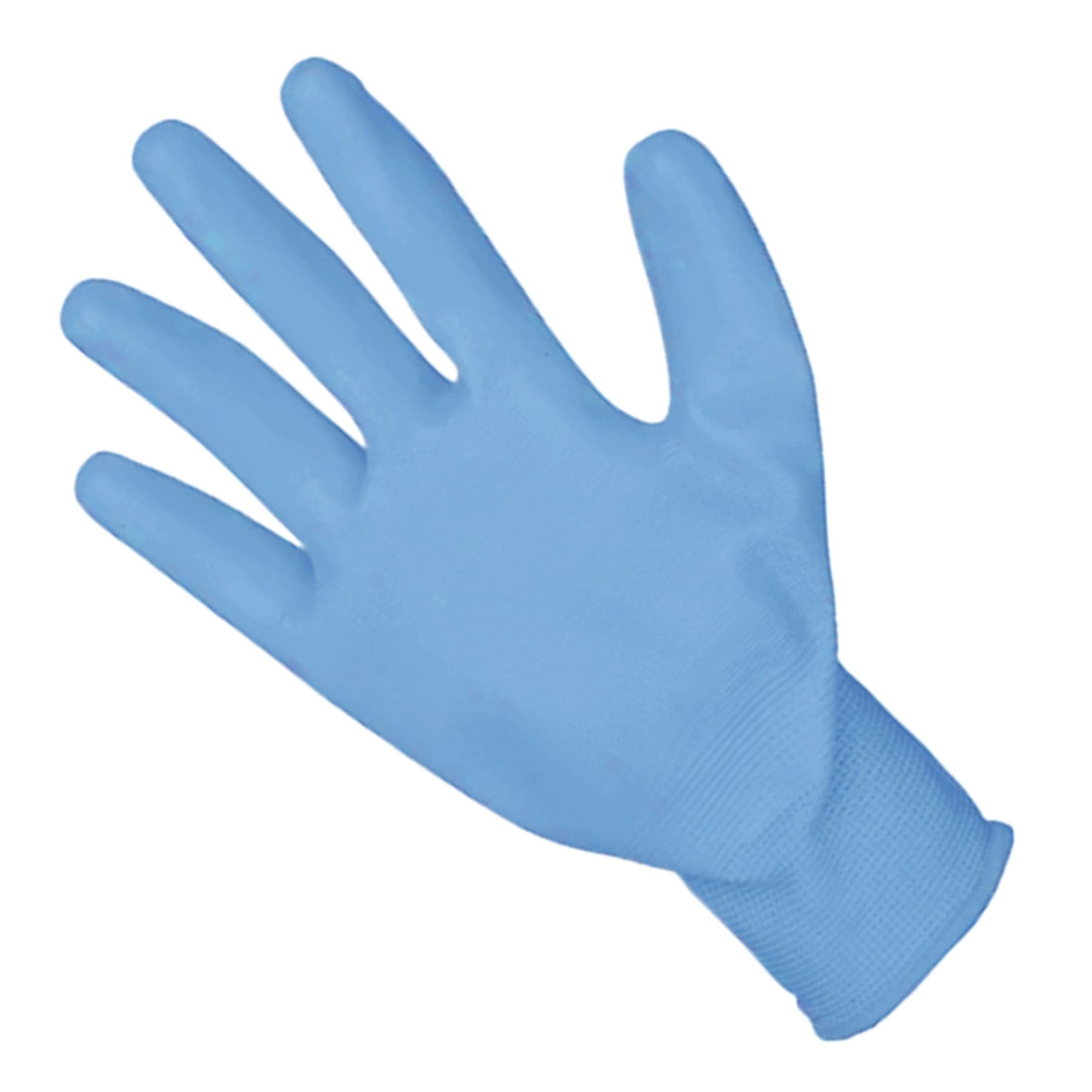 Coated Gardening Gloves, Light Blue