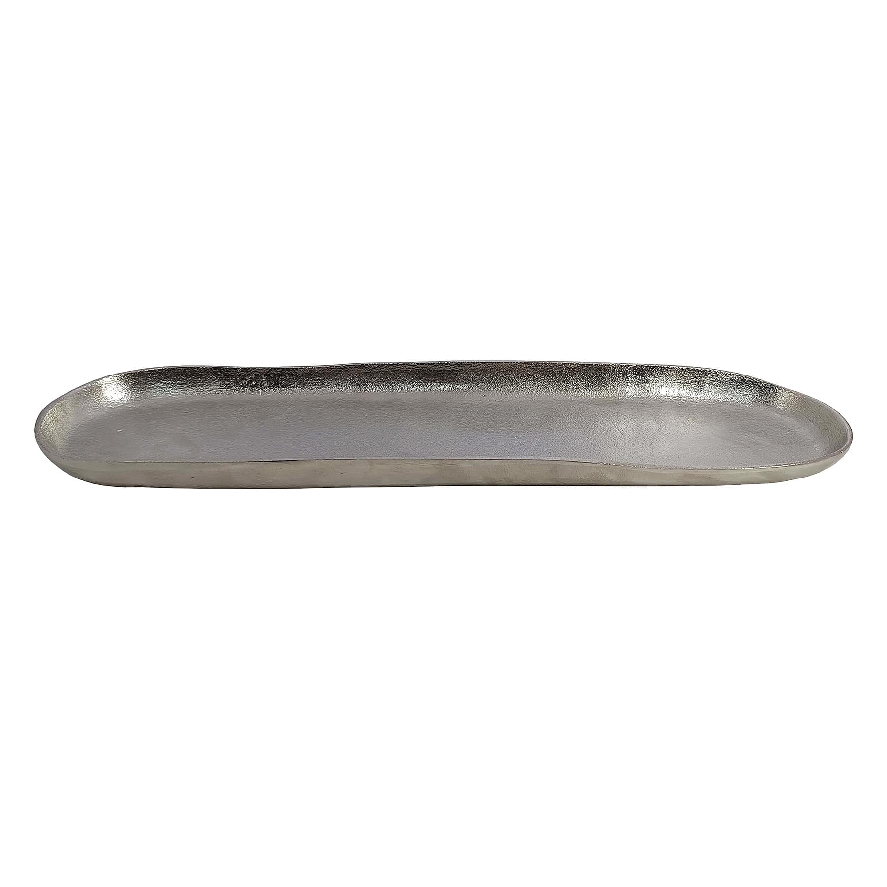 Silver Oblong Aluminum Tray, 21x5.6