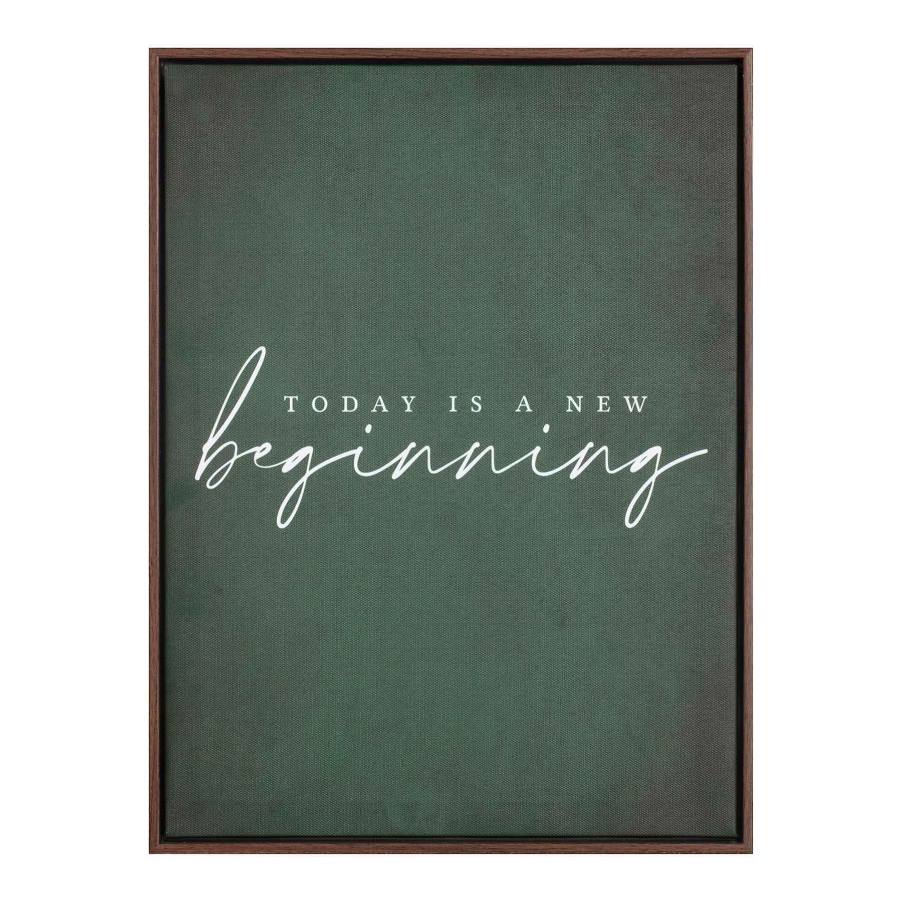 Found & Fable Framed Beginning Canvas Wall Sign, 12x16