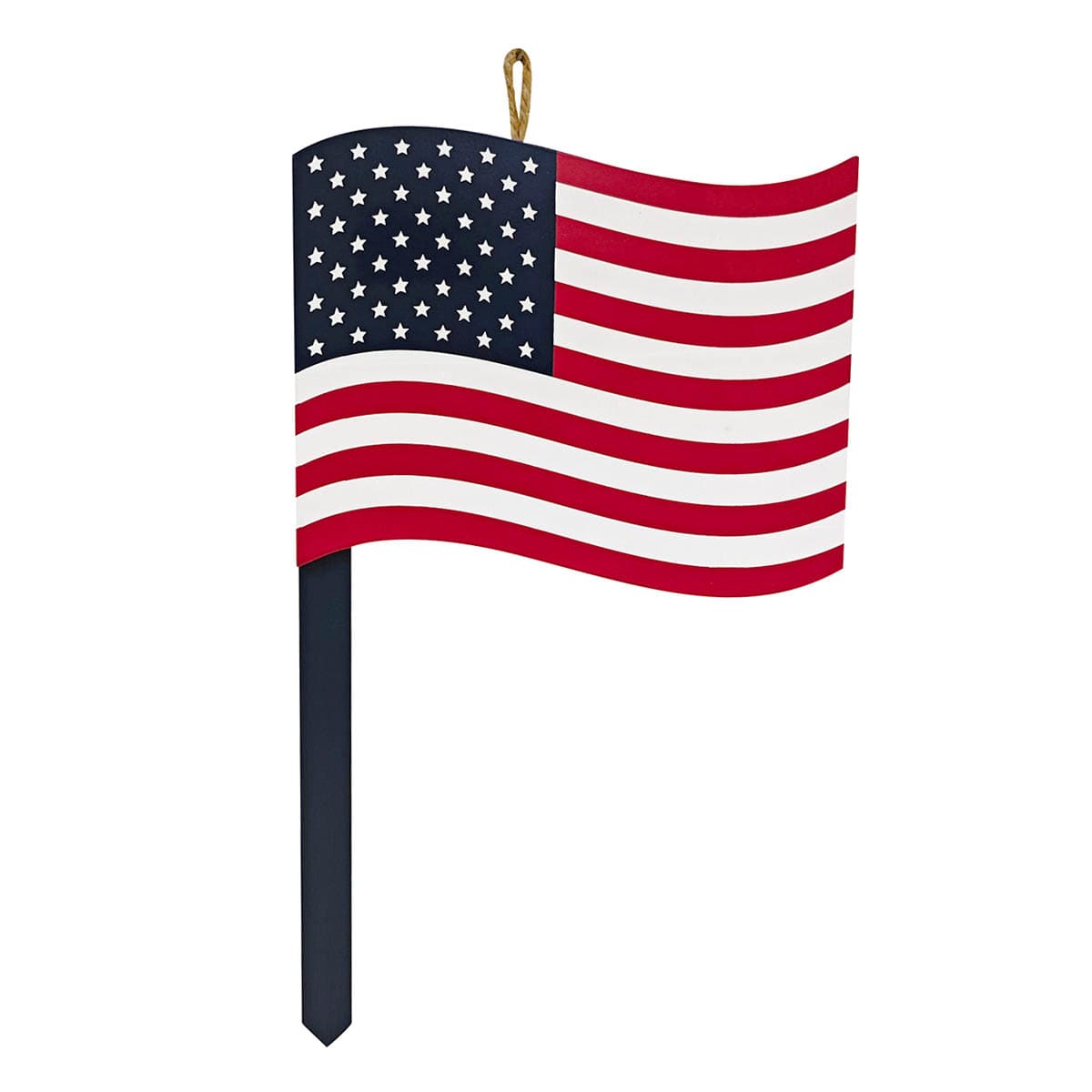 Patriotic Flag Yard Stake, 13.8"