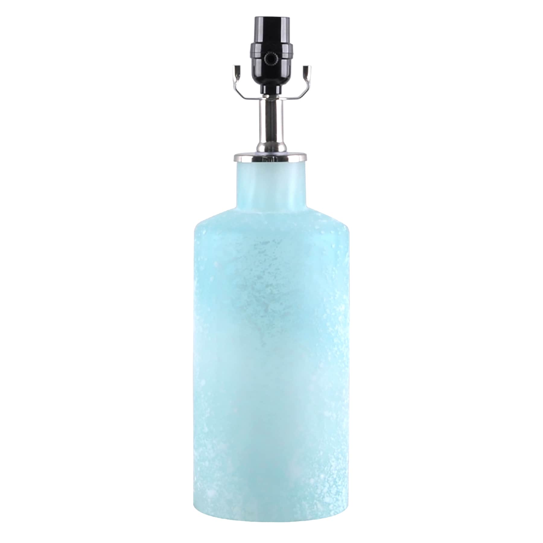 Ty Pennington Blue Frosted Sea Glass Medium Table Lamp Base, 17.5"
