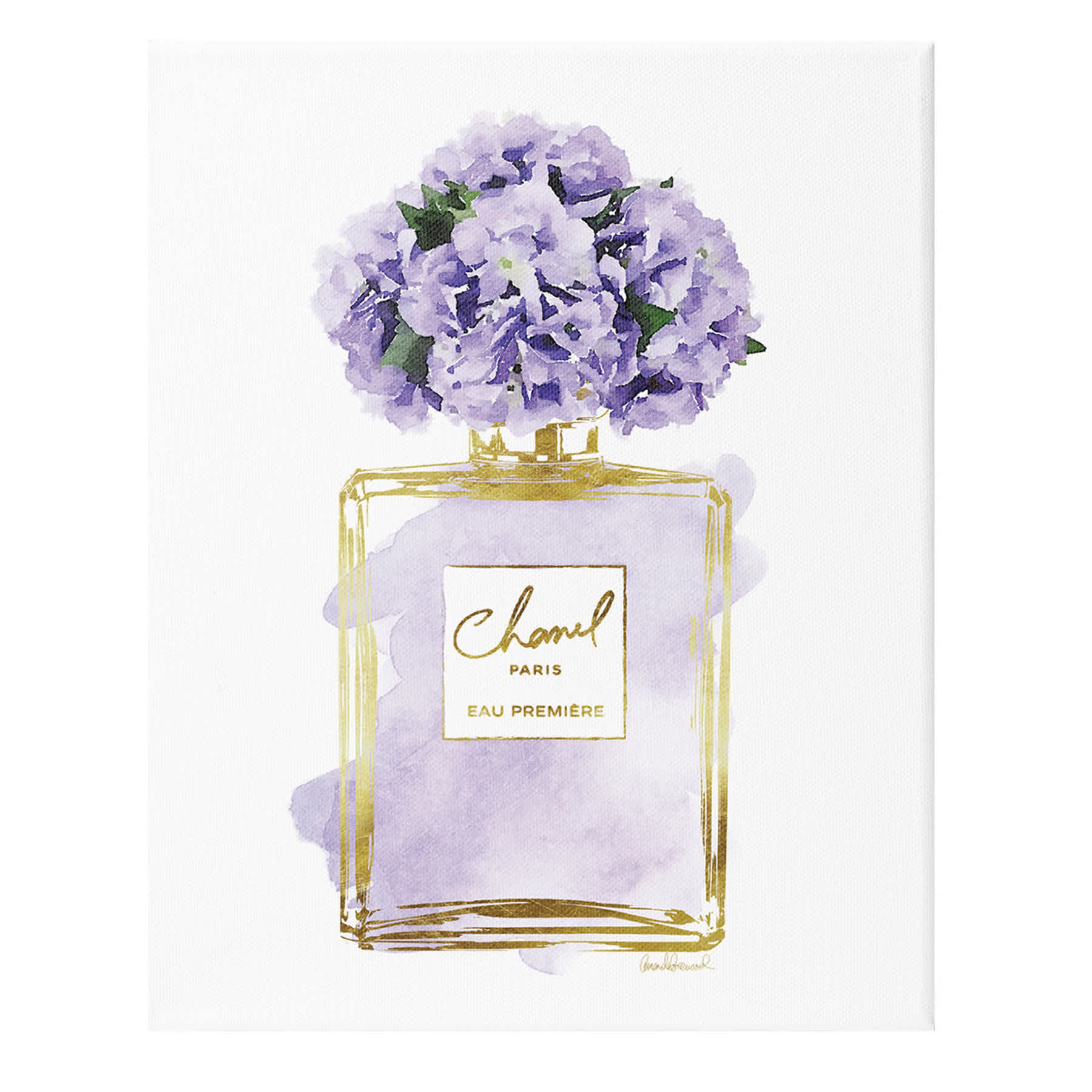Purple Perfume & Blooms Canvas Wall Art, 12x16