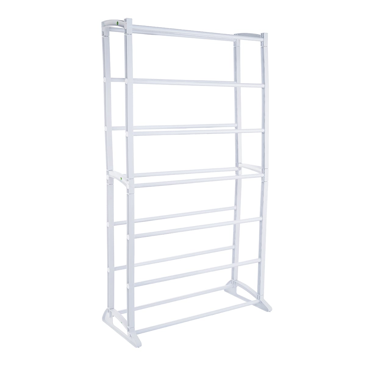 21-Pair Standing Shoe Rack, White