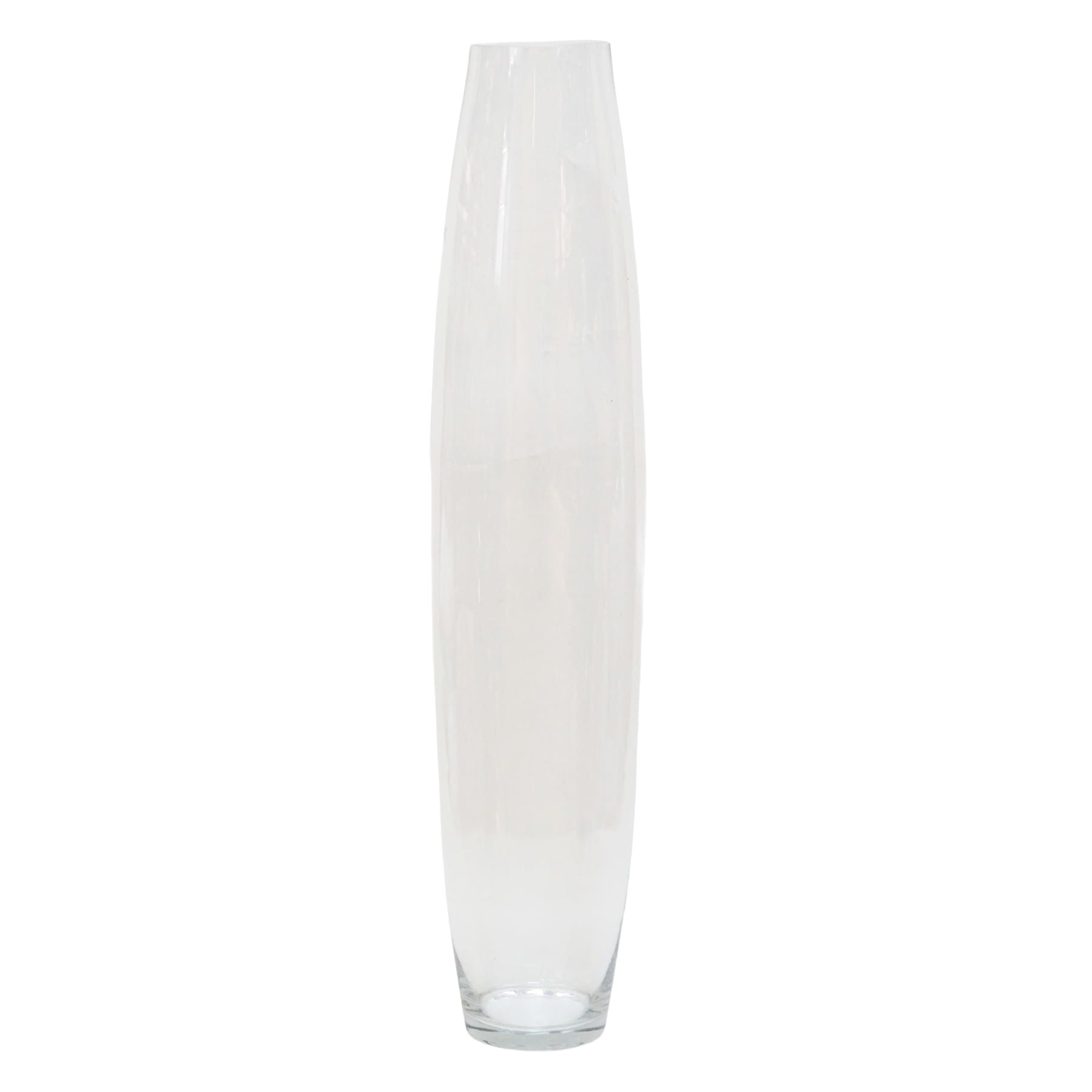 31.5In Clear Glass Oversized Ovular Vase