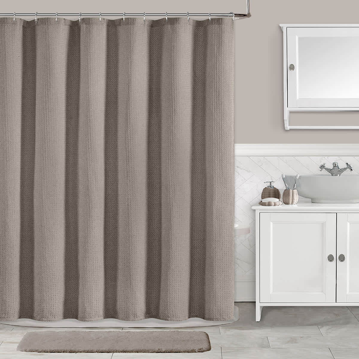 Crosby St. Taupe Sussex Shower Curtain, 72"