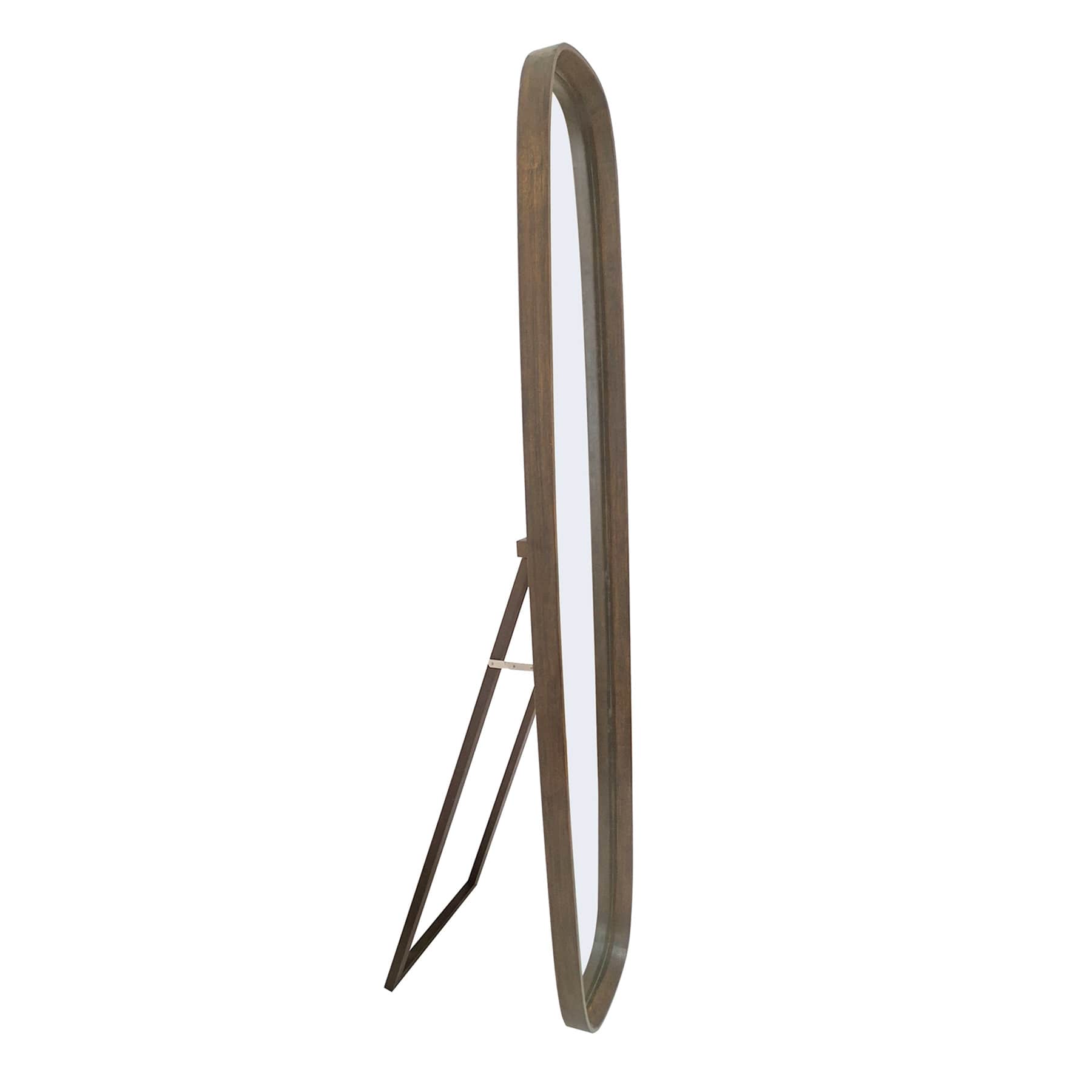 Espresso Wooden Oval Floor Mirror, 16x63