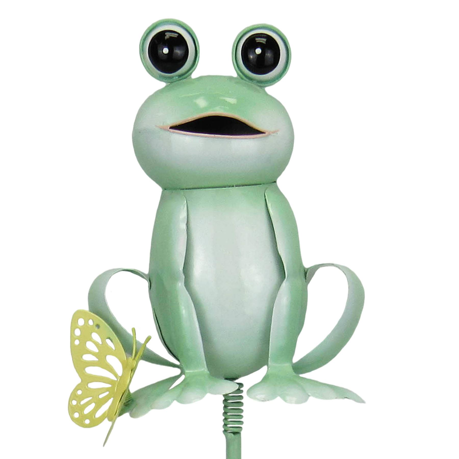 Frog with Butterfly Yard Stake, 36"