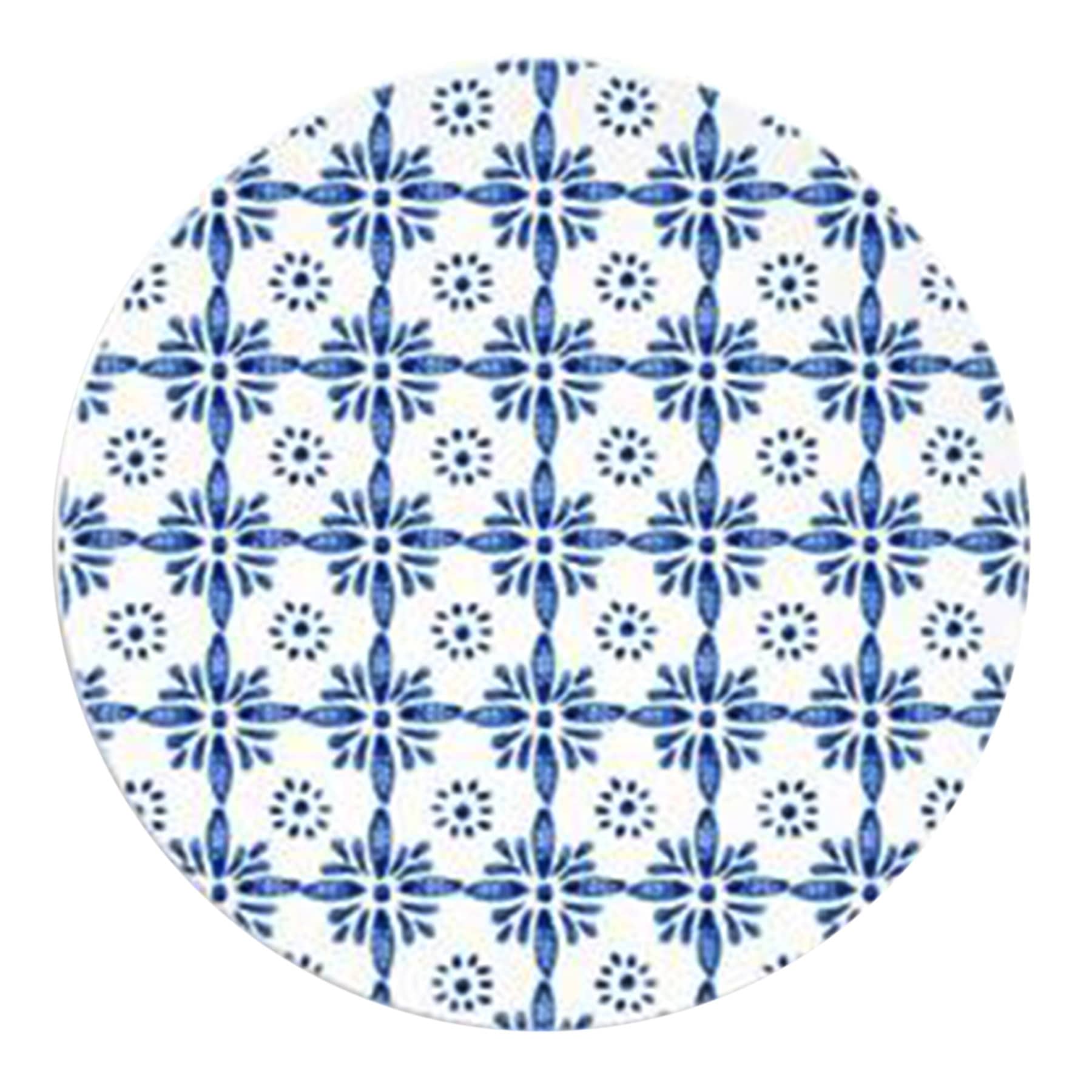 Blue Mosaic Melamine Salad Plate, 9"