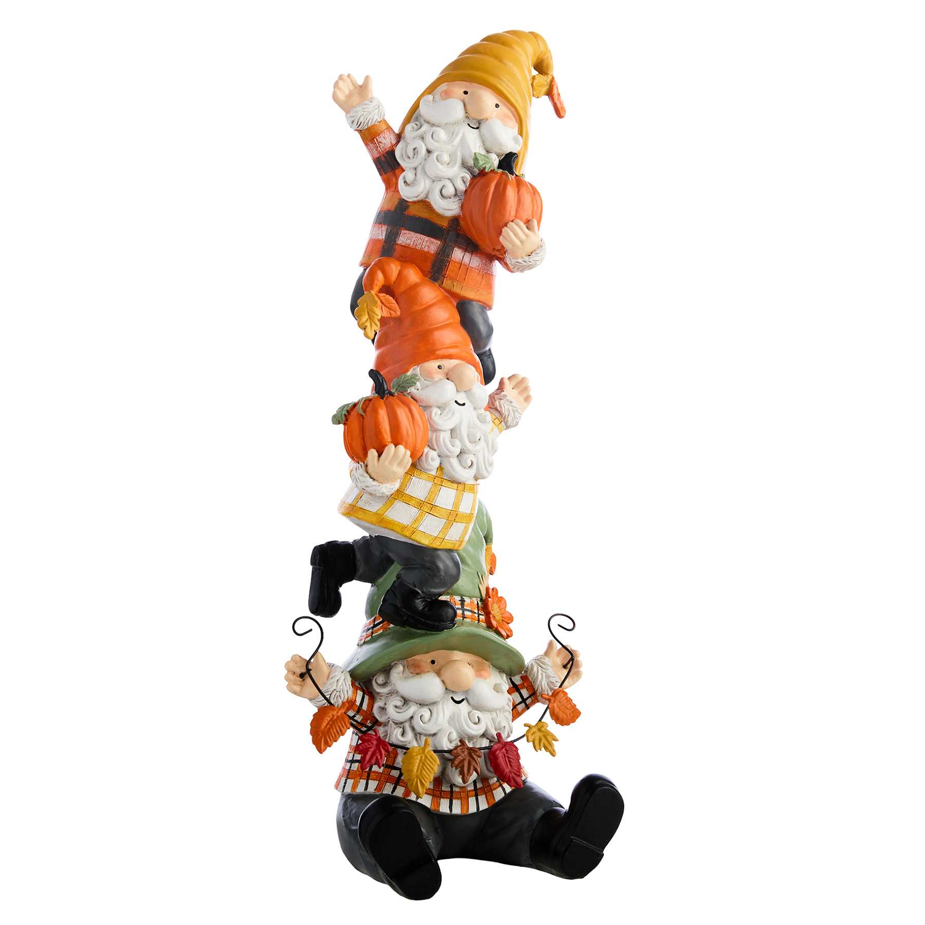 Homespun Harvest Gnome Stack, 16"