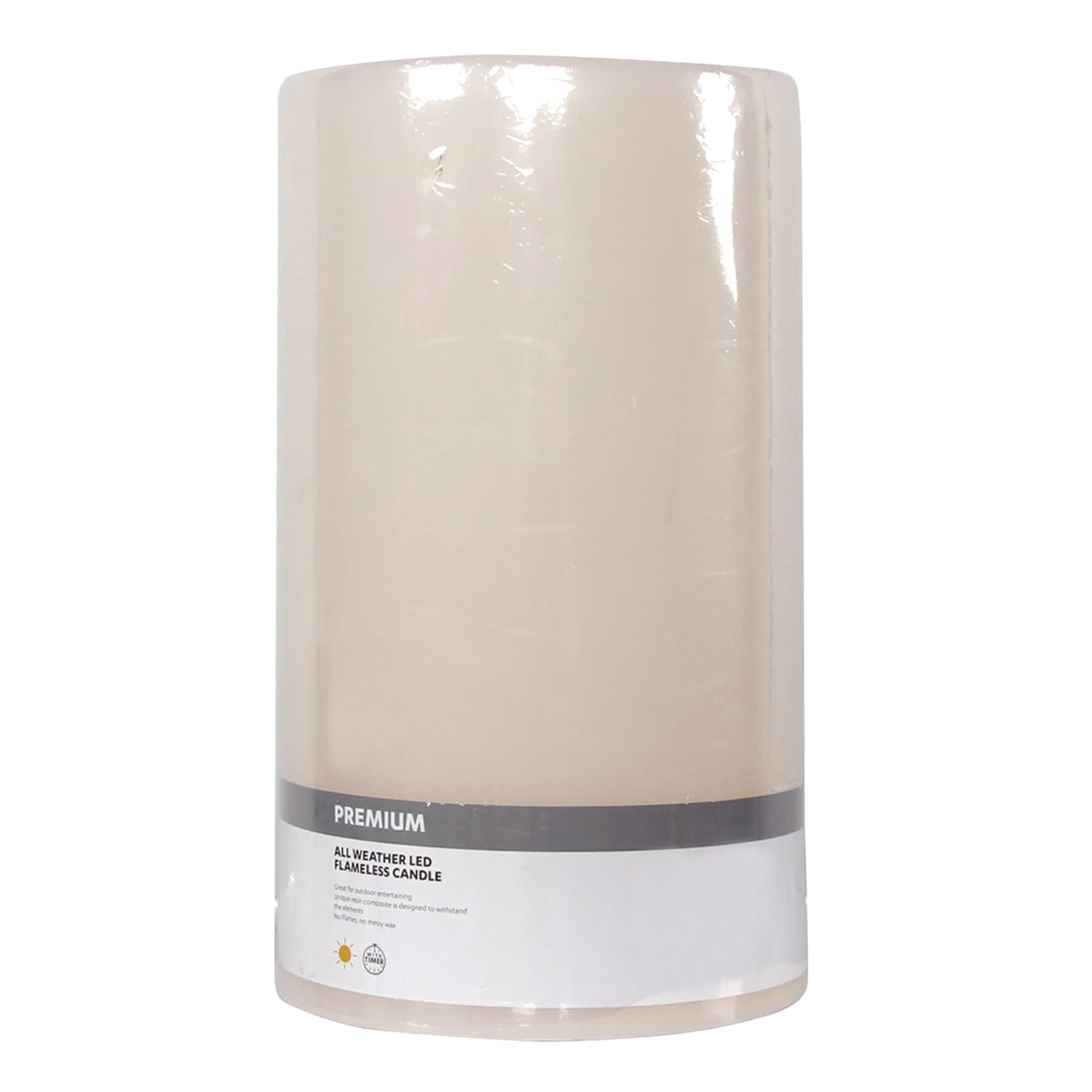 Ivory LED Pillar Candle with 6 Hour Timer, 6x11