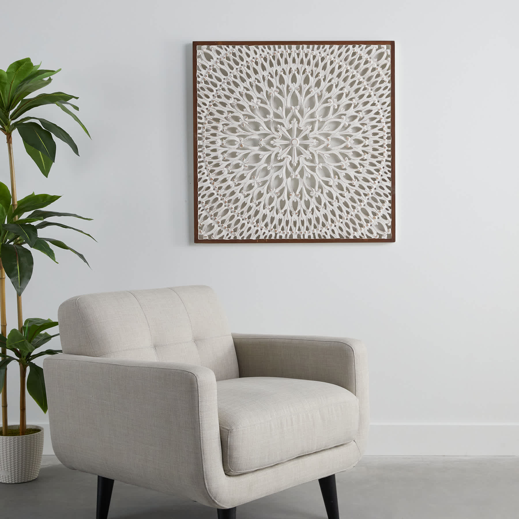 Found & Fable Carved Medallion Wall Decor, 36x36