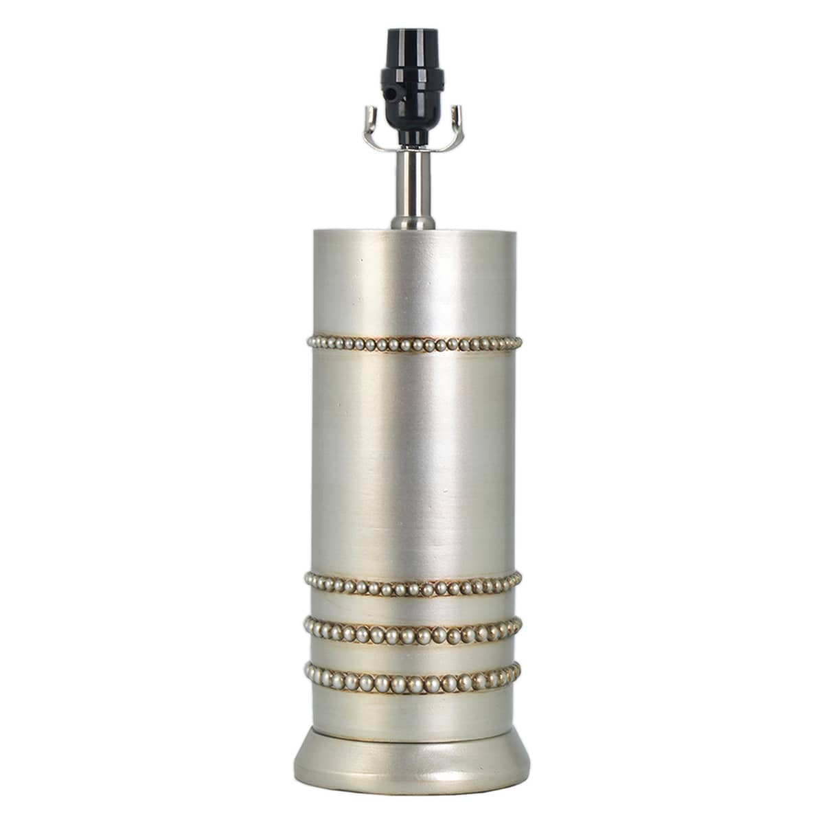 Found & Fable Silver Metallic Medium Table Lamp, 18"