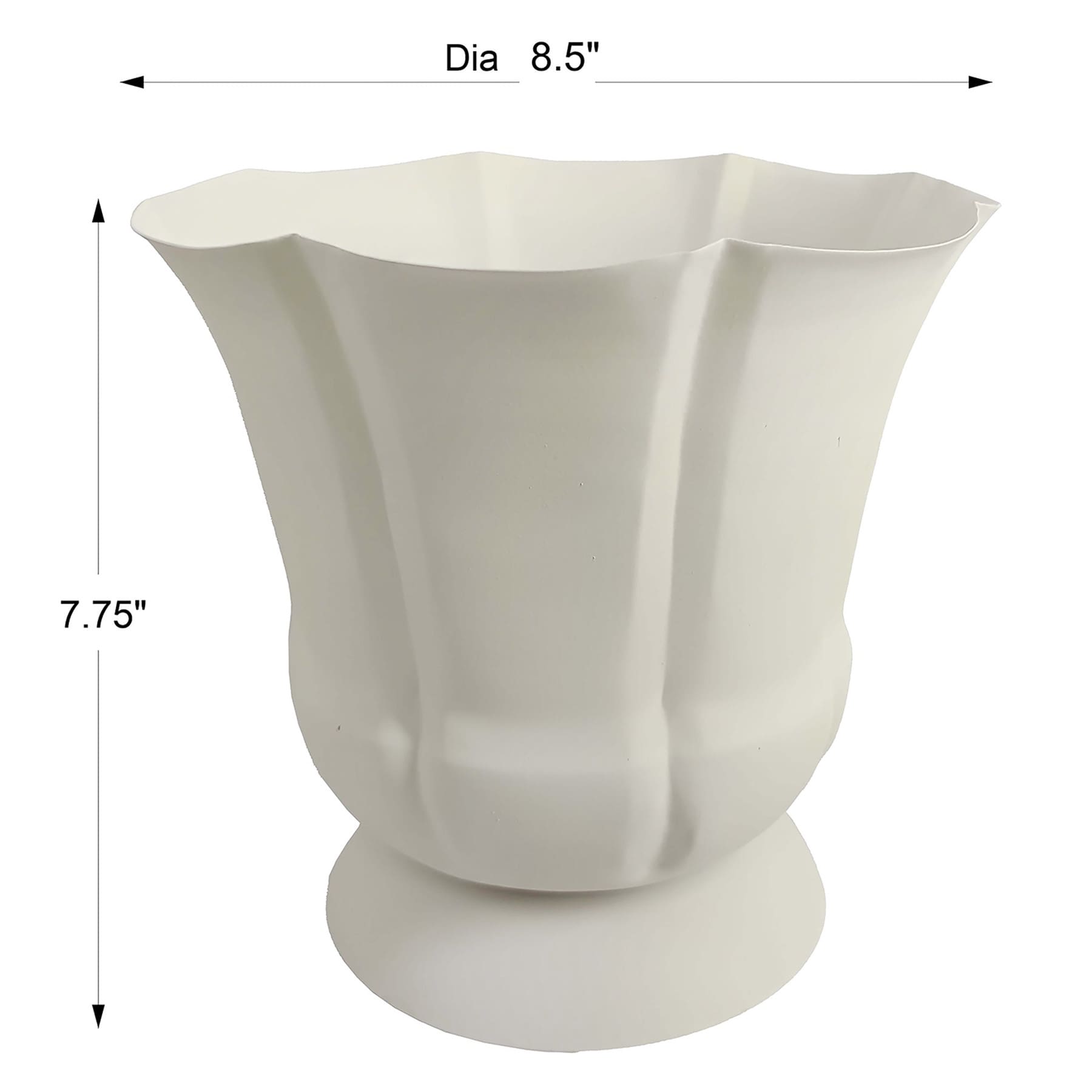 Providence Alice White Outdoor Planter, 8"