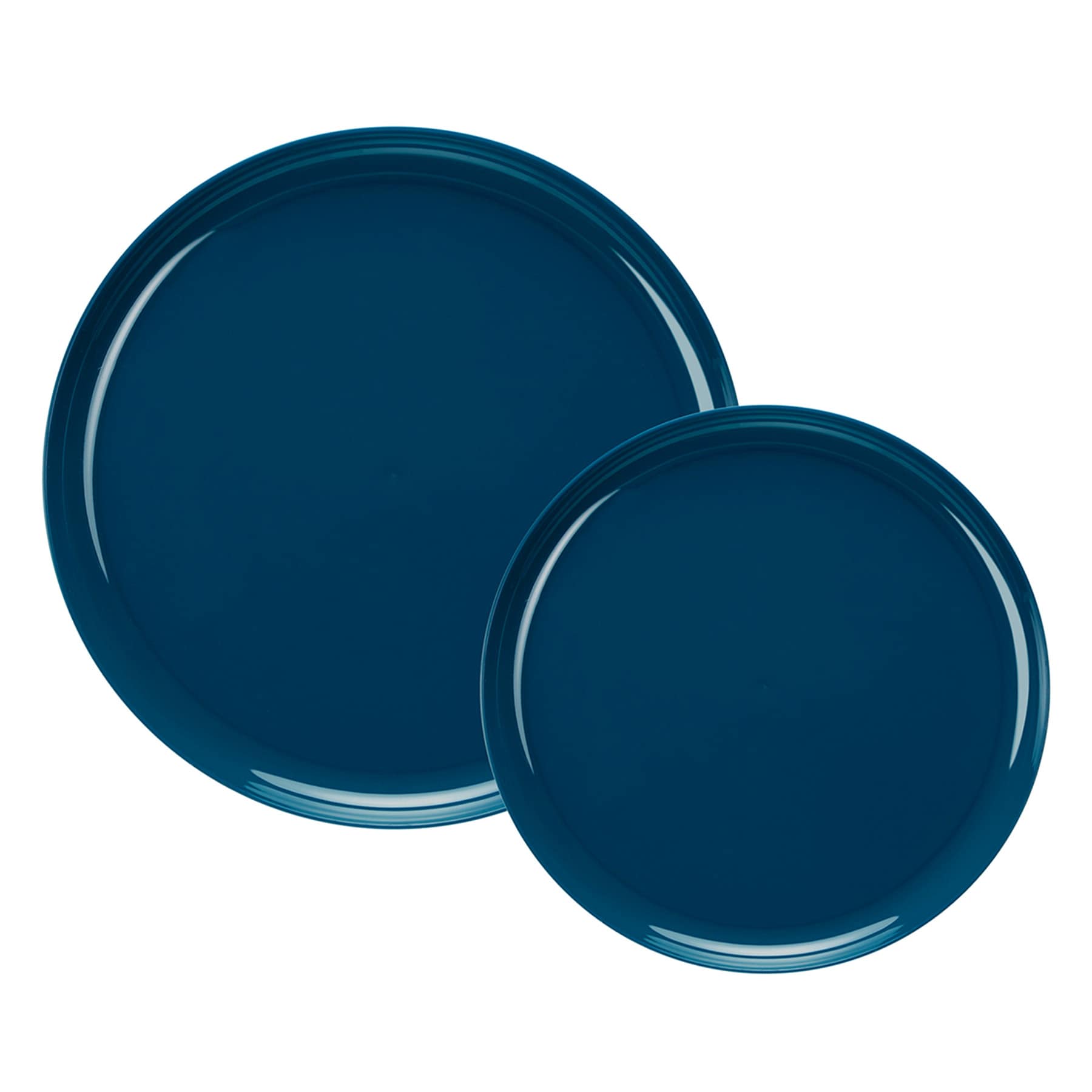 20-Count Bespoke Navy Blue Combo Plates, 10.6"