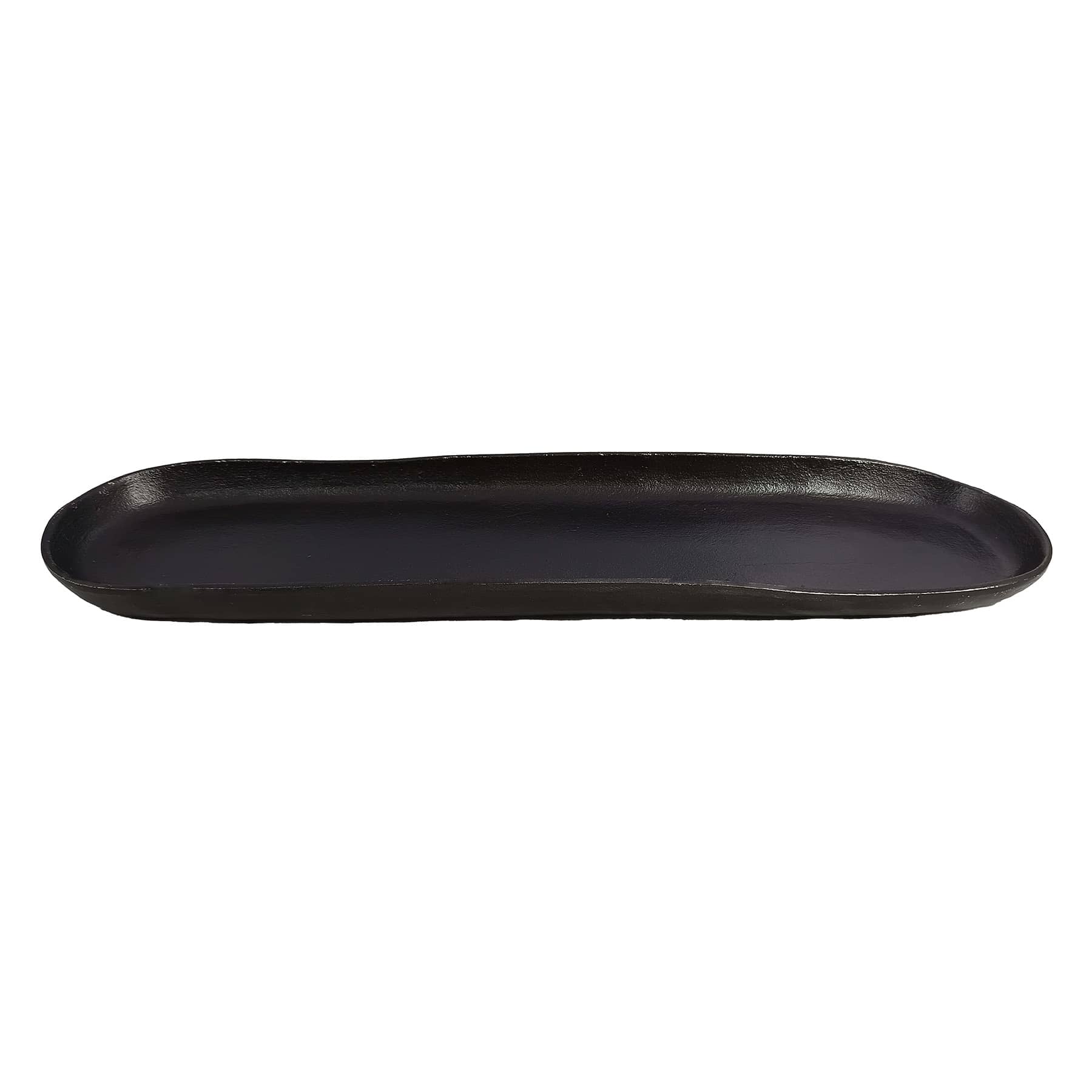 Black Oblong Aluminum Tray, 21x5.6