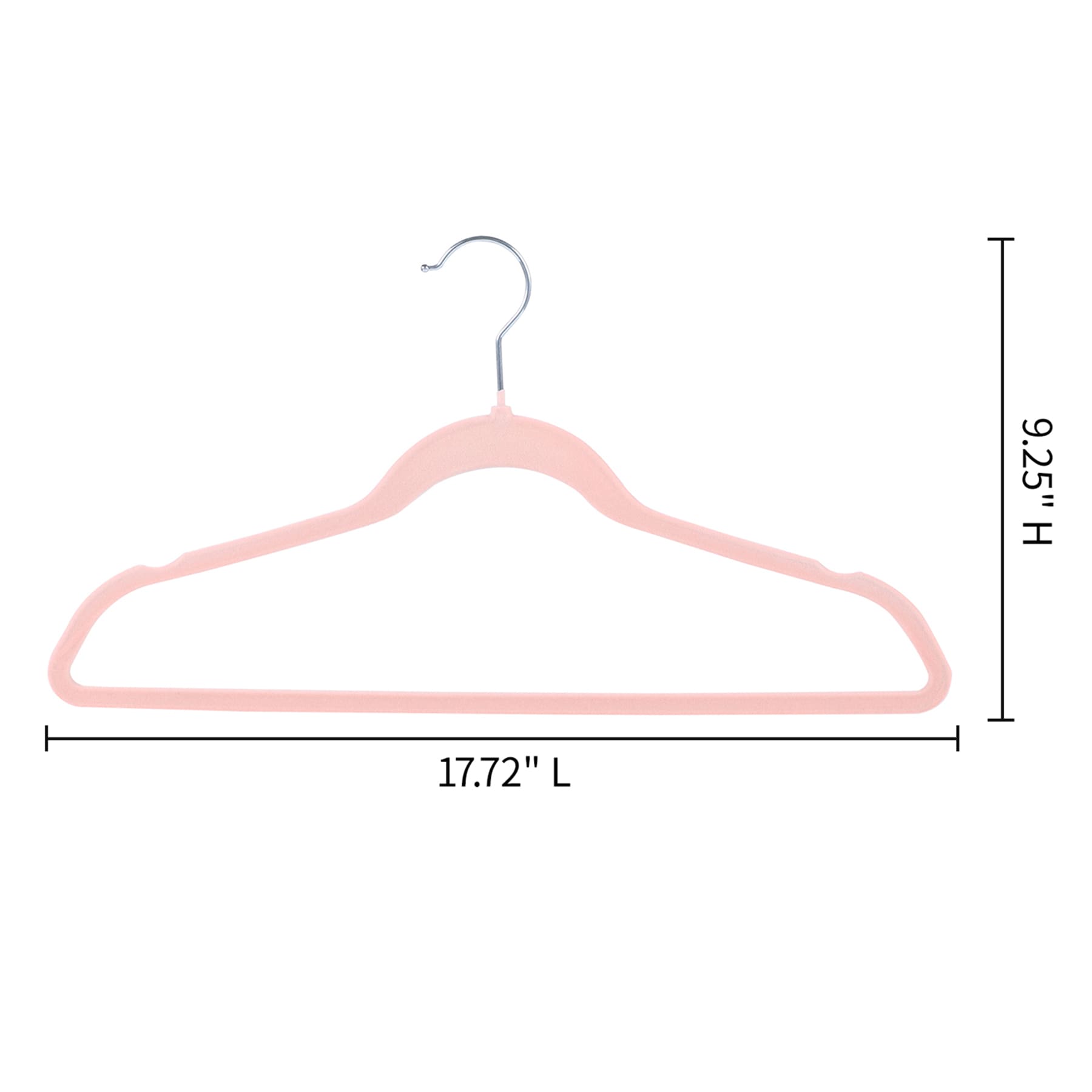 50-Pack Velvet Suit Hangers, Pink