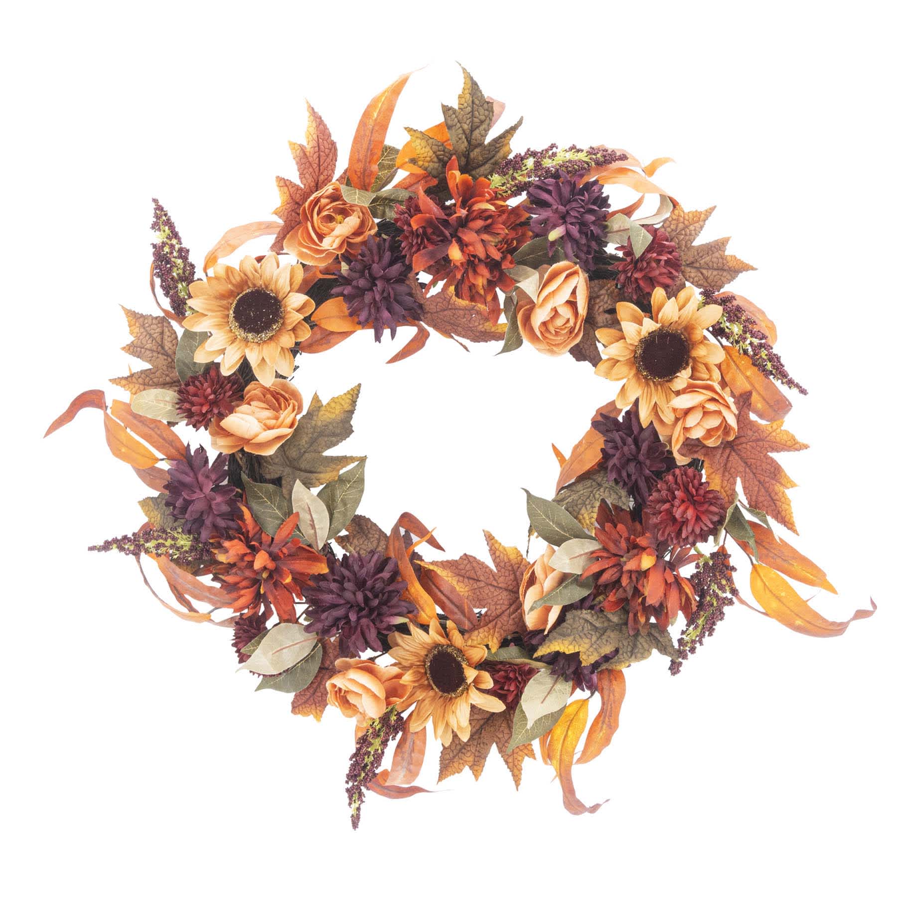 Mum Sunflower Wreath, 24"