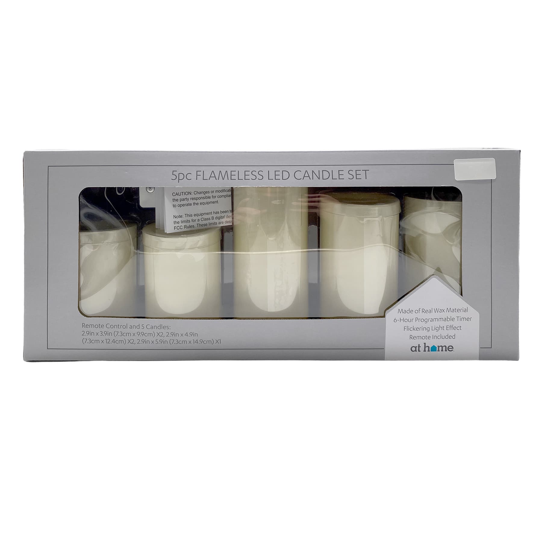 5Pk Ivory Pillars 3x4-5-6 Candle