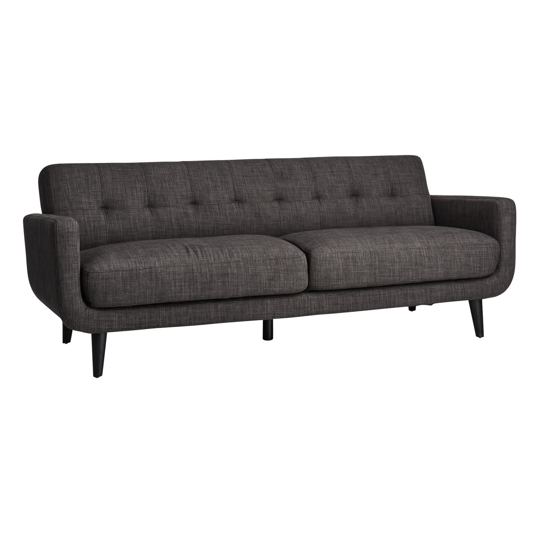 Crosby St. Hadley Tufted Back Sofa, Charcoal Grey