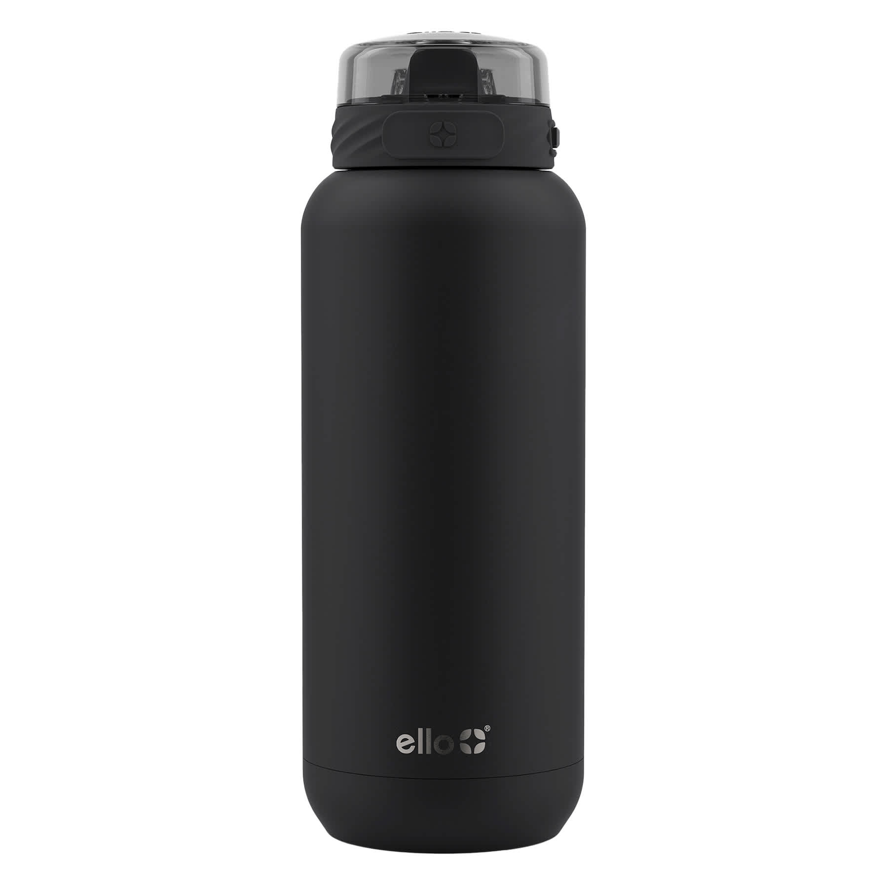 Ello Black Stainless Steel Cooper Water Bottle, 32oz
