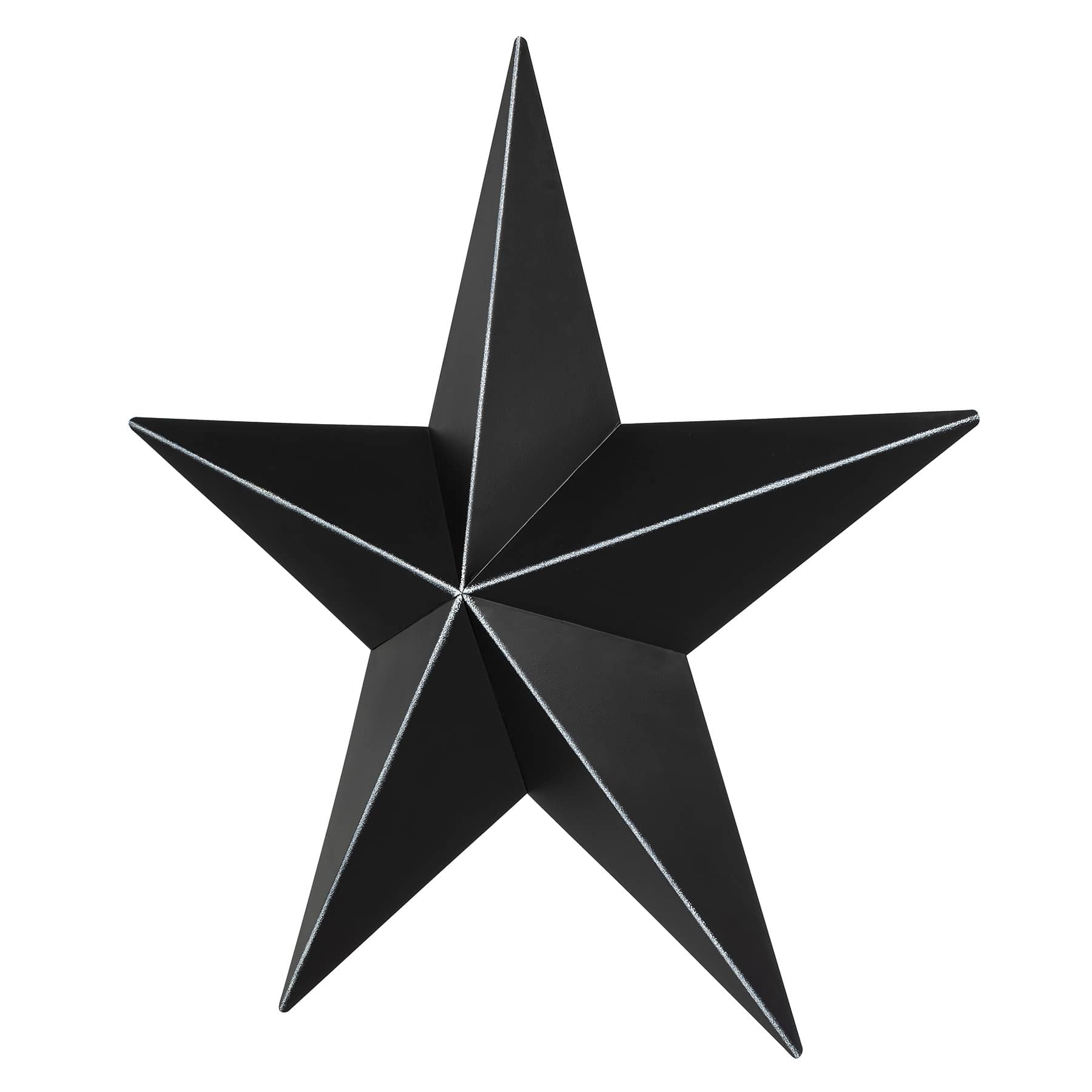 Rustic Black Metal Star Outdoor Wall Decor, 36"