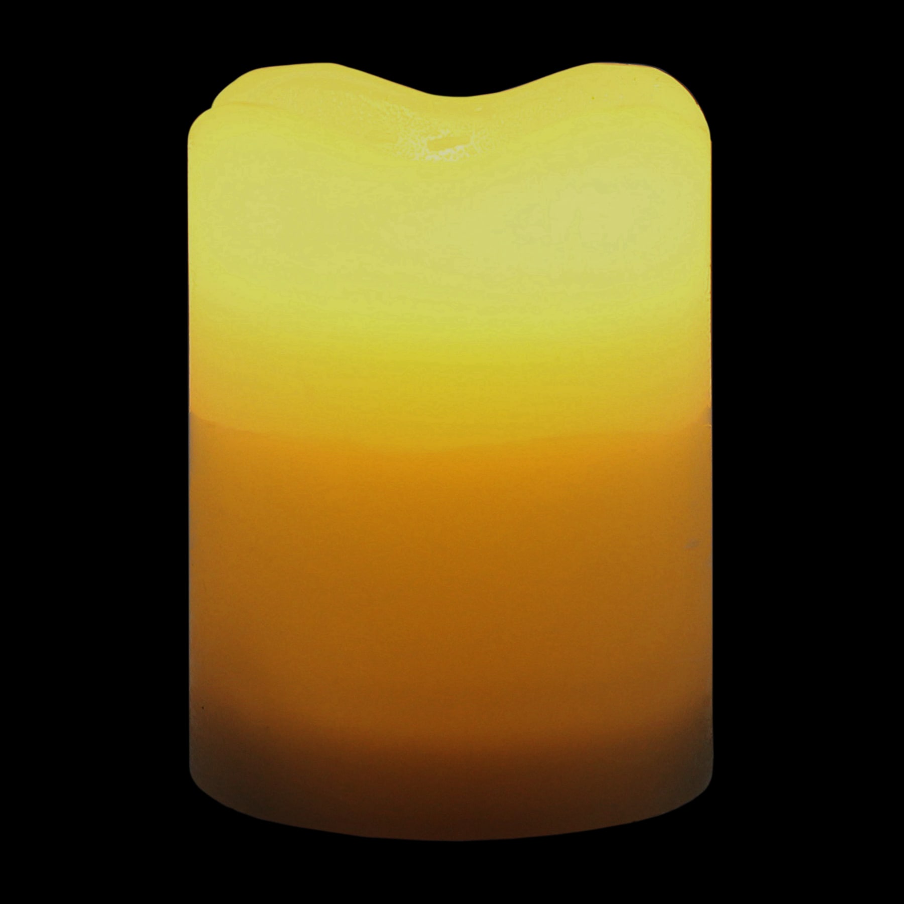 Honeybloom Grey Ombre Wax LED Pillar Candle with 6 Hour Timer, 3x4