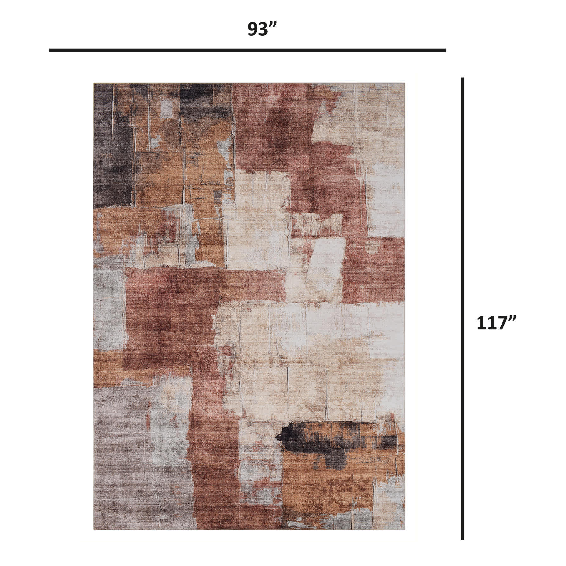 (D630) Fenix Natural Modern Splash Area Rug, 8x10
